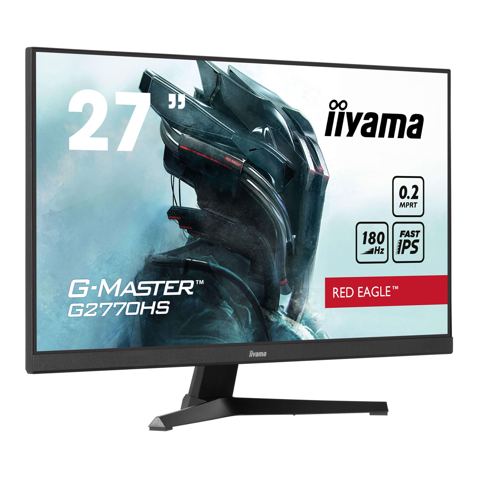 iiyama G-Master G2770HS-B1, Schwarz, 27 Zoll, Full HD, IPS, 180 Hz, 0,2 ms (HDMI, DisplayPort, neigbar, Adaptive Sync)