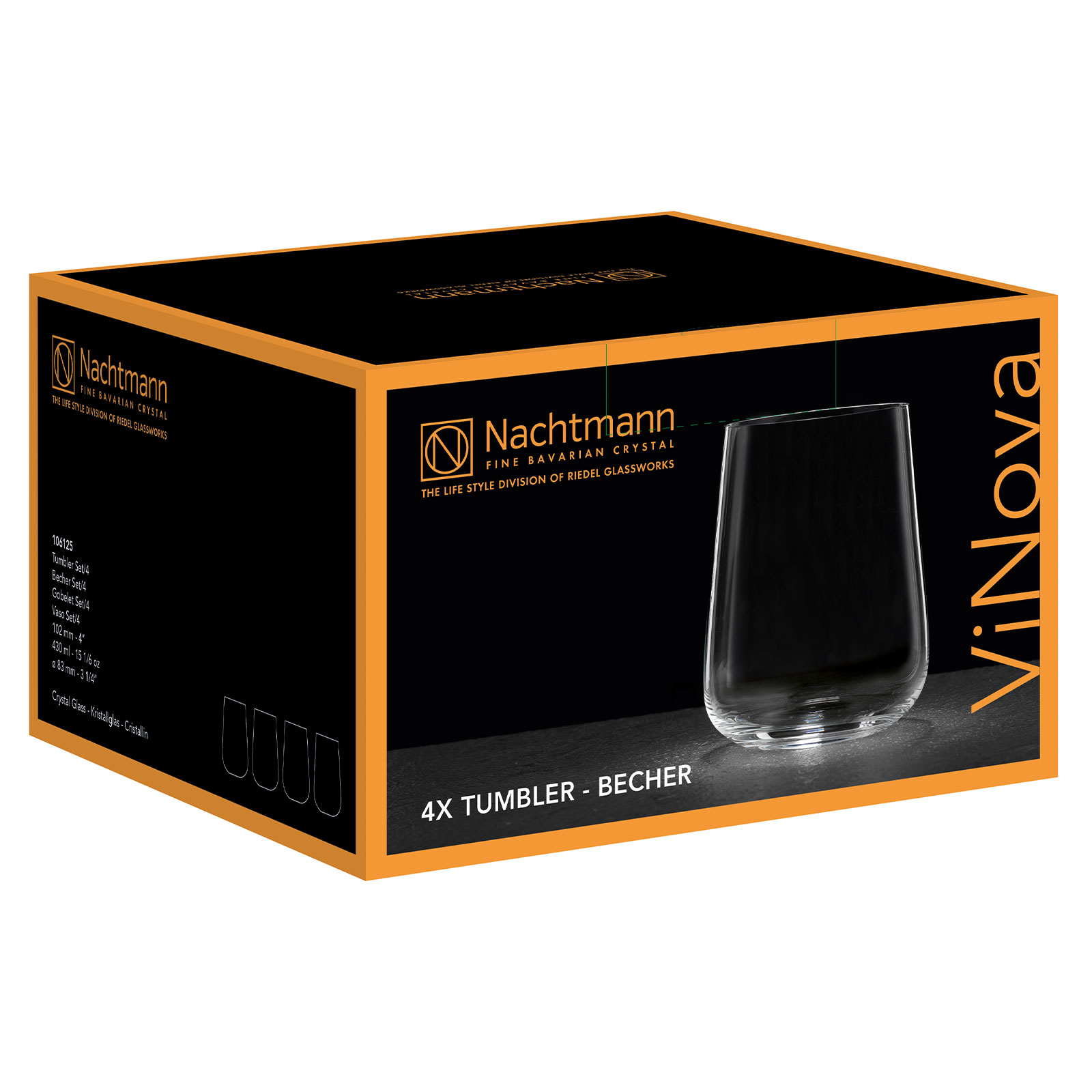 Nachtmann ViNova 106125 Becher, 4 Stück