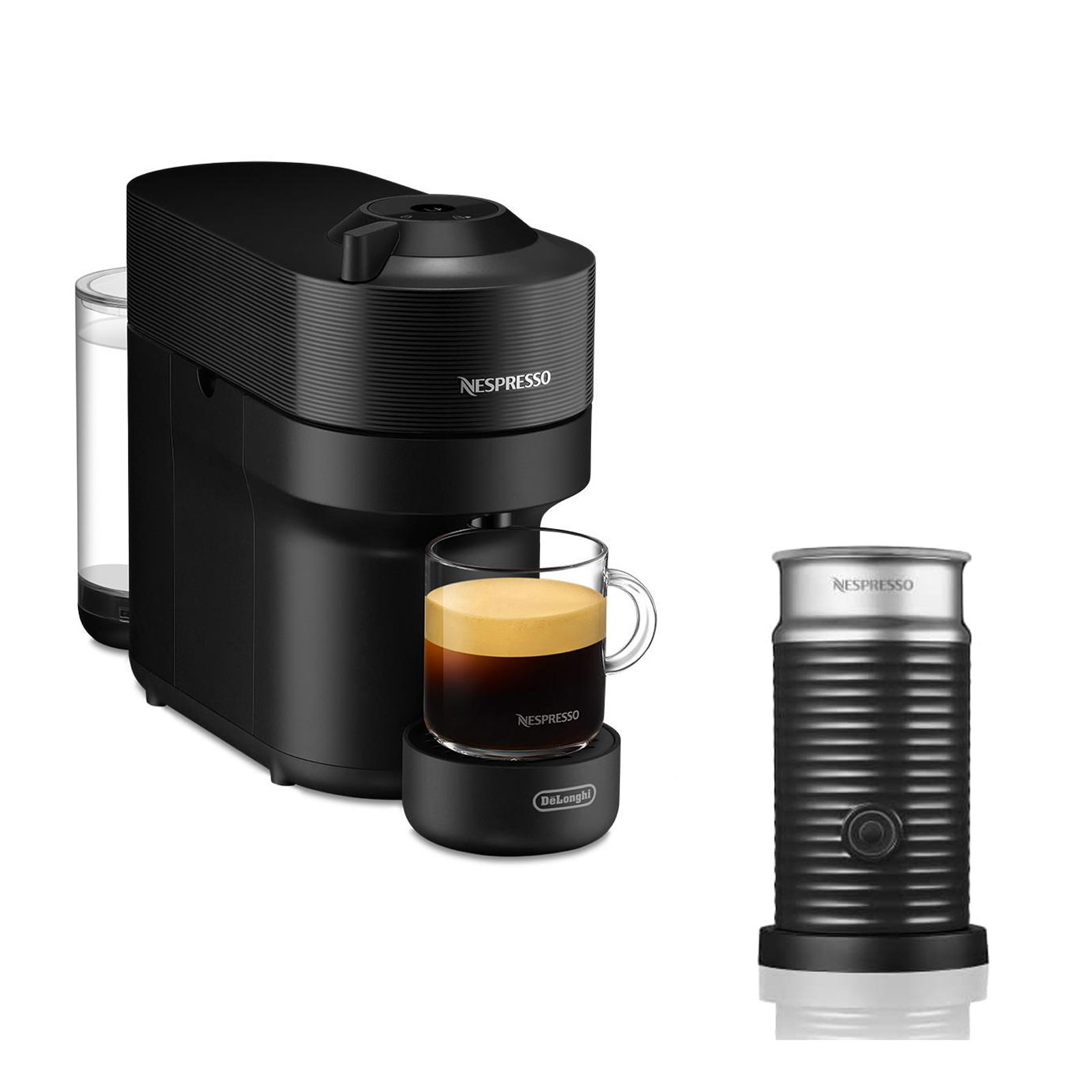 De'Longhi ENV90.B Vertuo Pop schwarz inkl  Nespresso Aeroccino 3 Milchaufschäumer