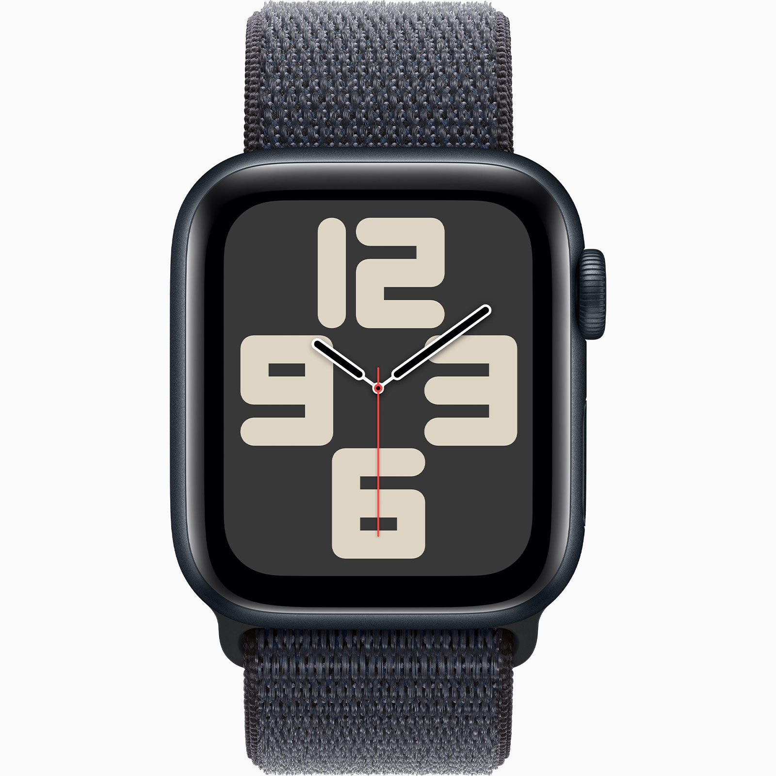 Apple Watch SE GPS, 44 mm Aluminiumgehäuse Mitternacht, mit Sport Loop Tinte