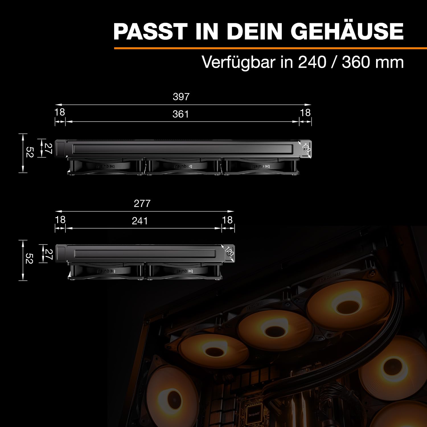 be quiet! Pure Loop 3 LX 240 mm, All-in-One-Wasserkühlung