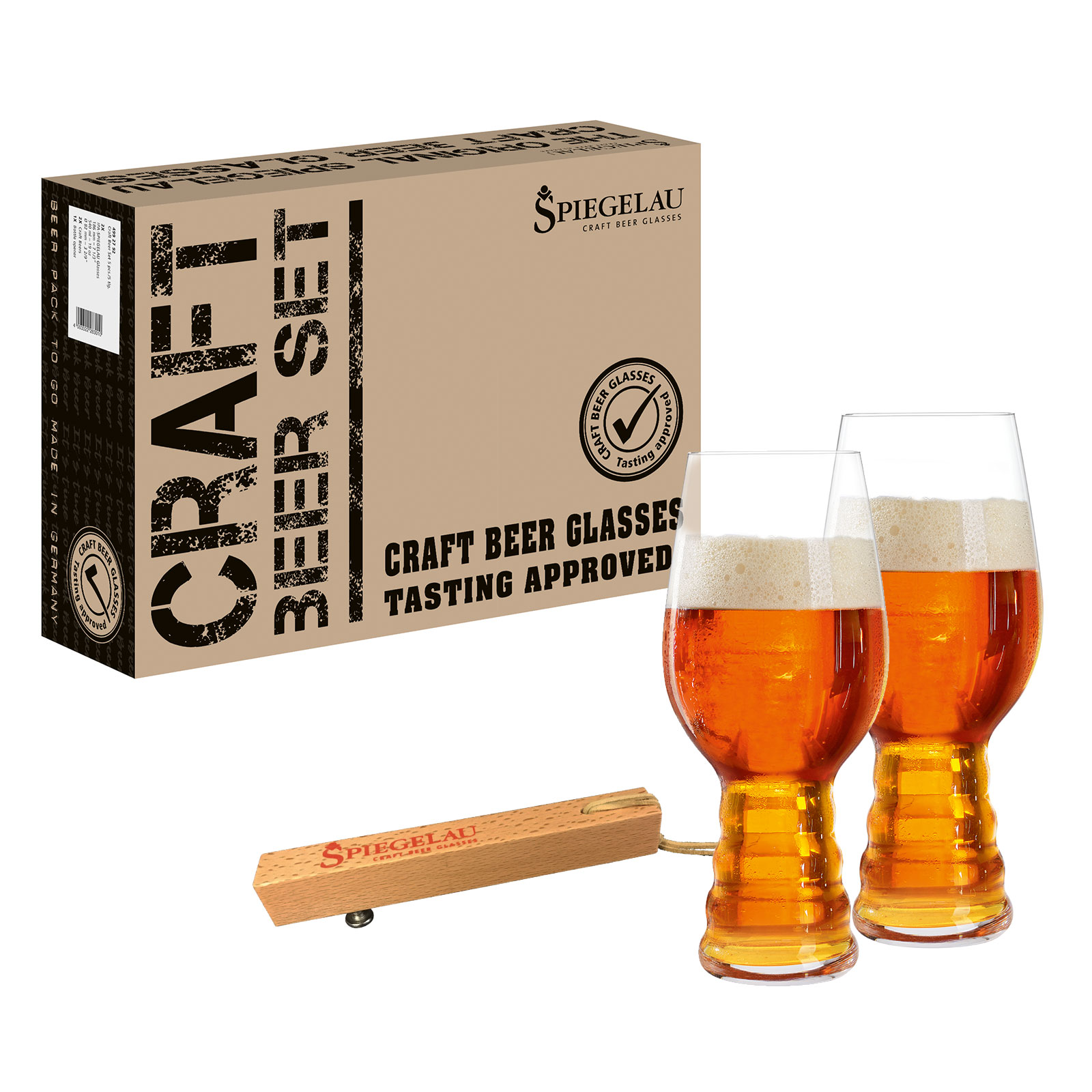 Spiegelau Craft Beer Glasses Experience 2er Set + Flaschenöffner