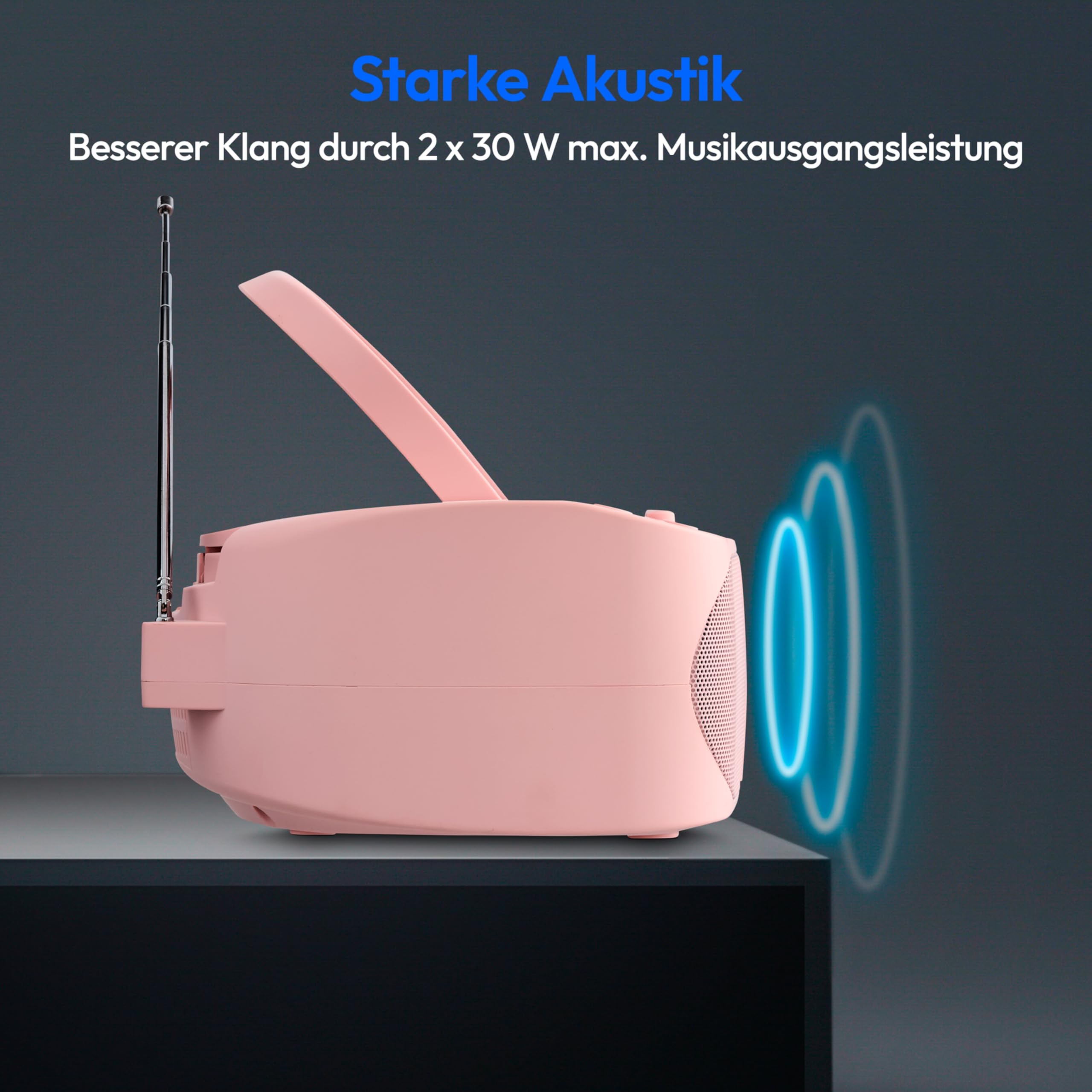 Medion LIFE E65010 Boombox Radiorekorder USB mit CD-Spieler und Kassettendeck