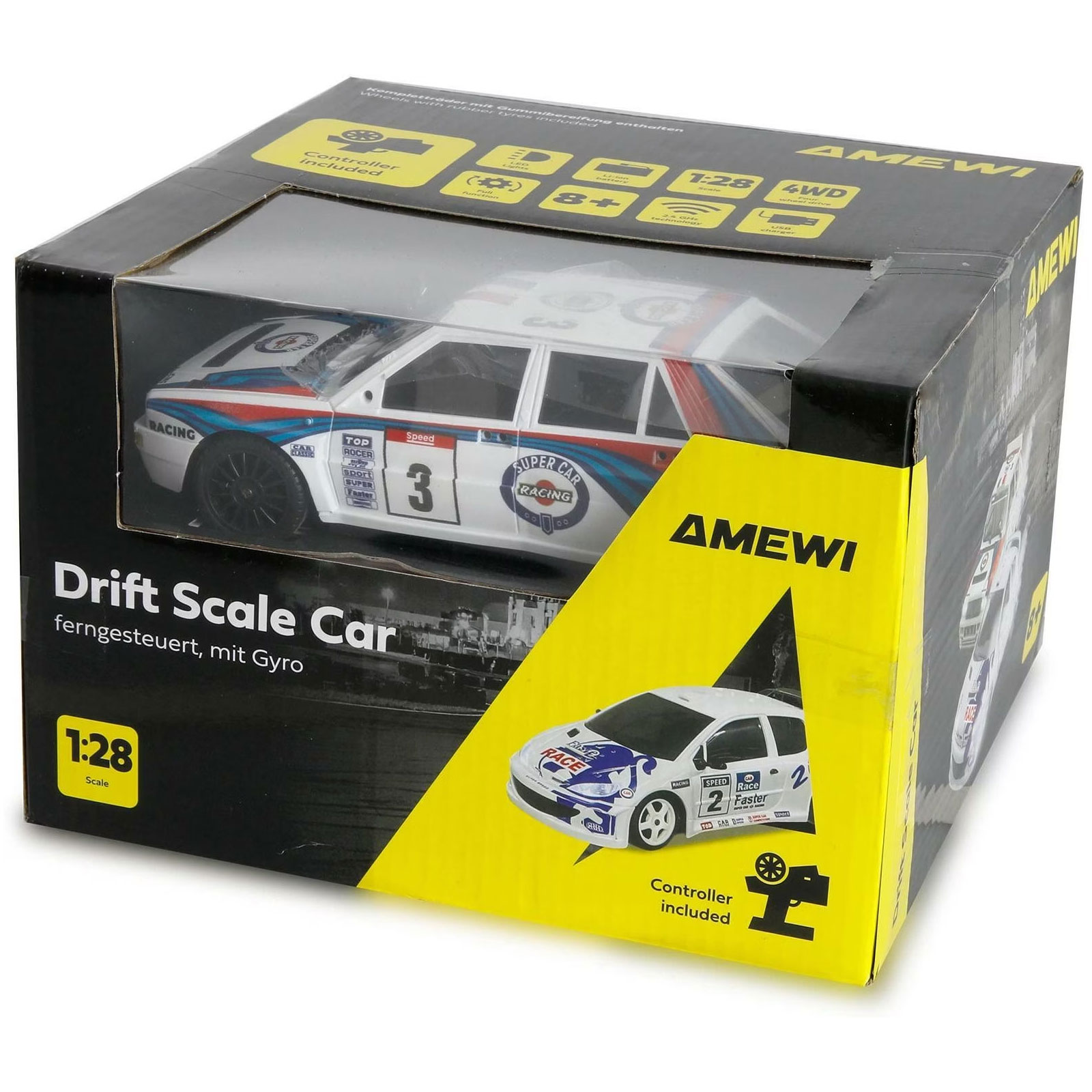 Amewi RC Drift Sport LR28 4WD 1:28 RTR weiß