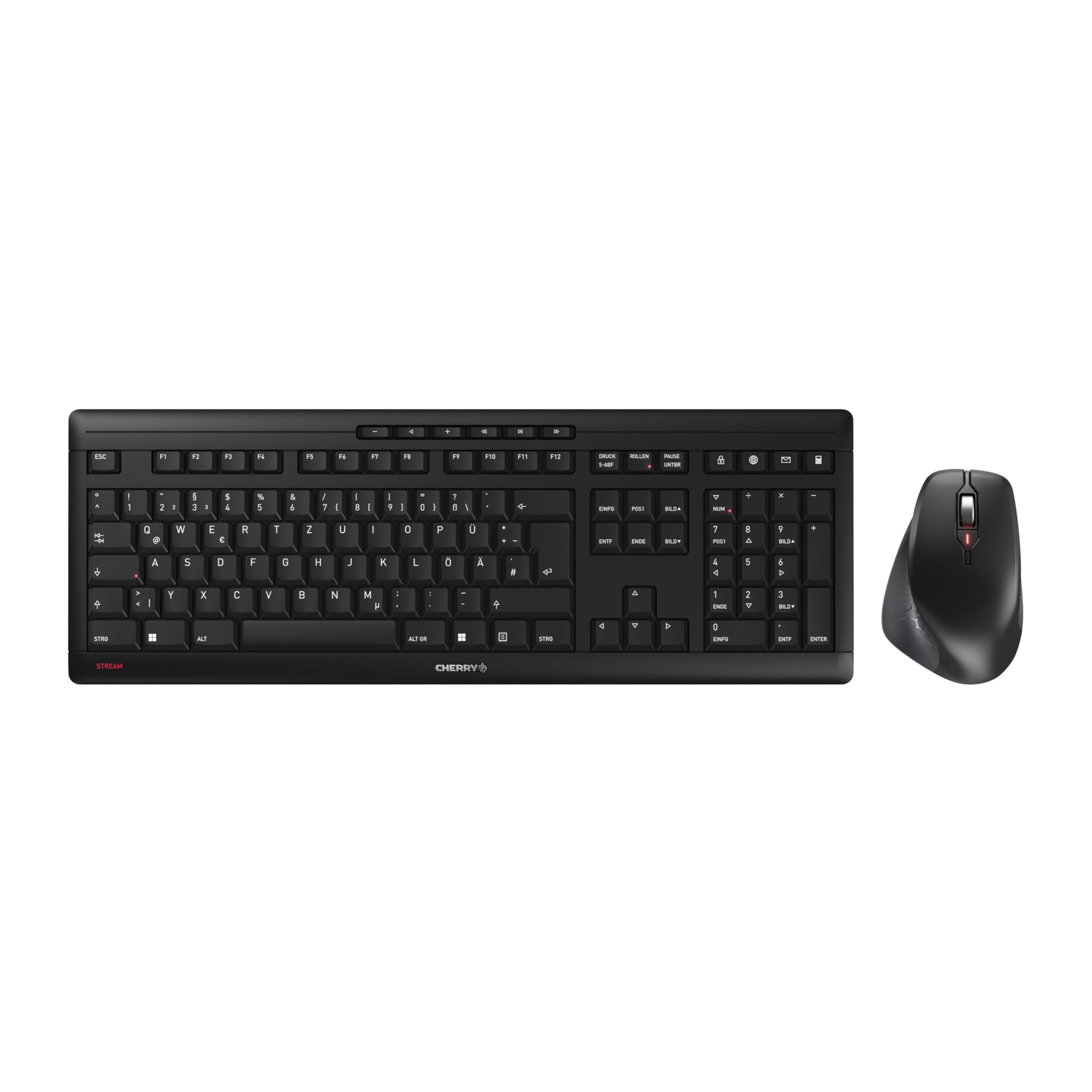 CHERRY Stream Desktop Comfort, Kabelloses Tastatur-Maus-Set