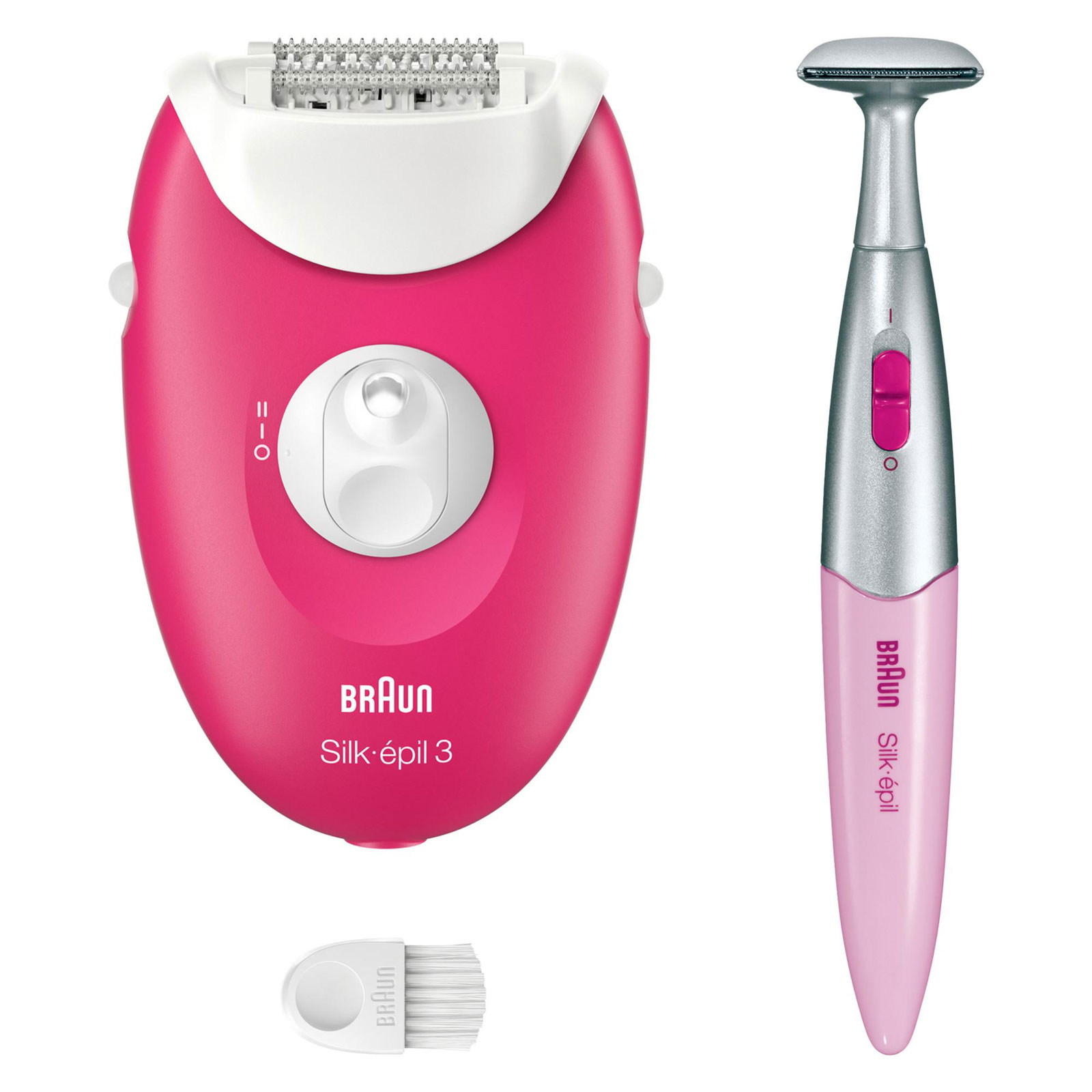 Braun Epilierer Silk-épil 3 3-202 Netzbetrieb Massagerollen-Aufsatz, Smartlight, inkl. Bikinitrimmer