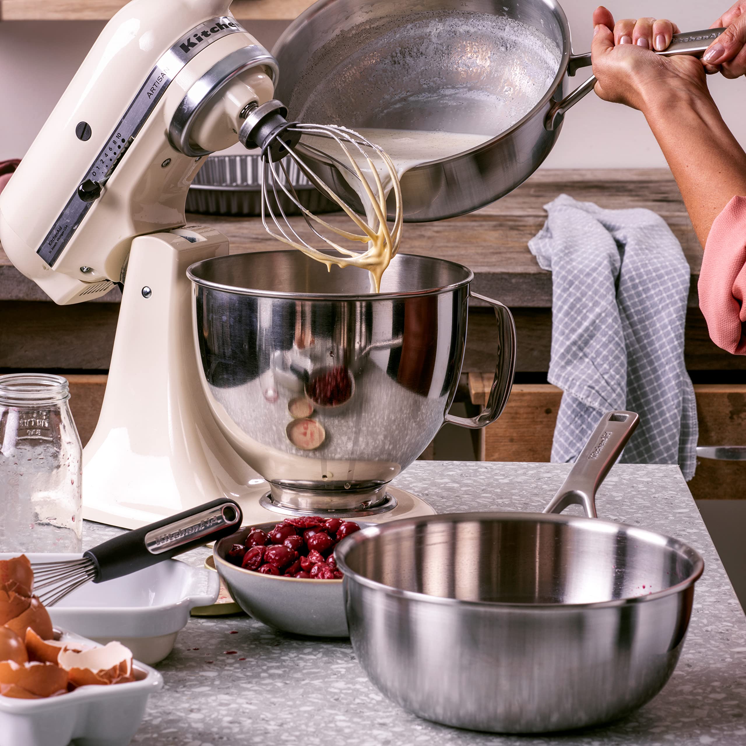 KitchenAid CC006024-001 Chef's Pfanne Kasserolle 22 cm - 3.1L 22cm Edelstahl