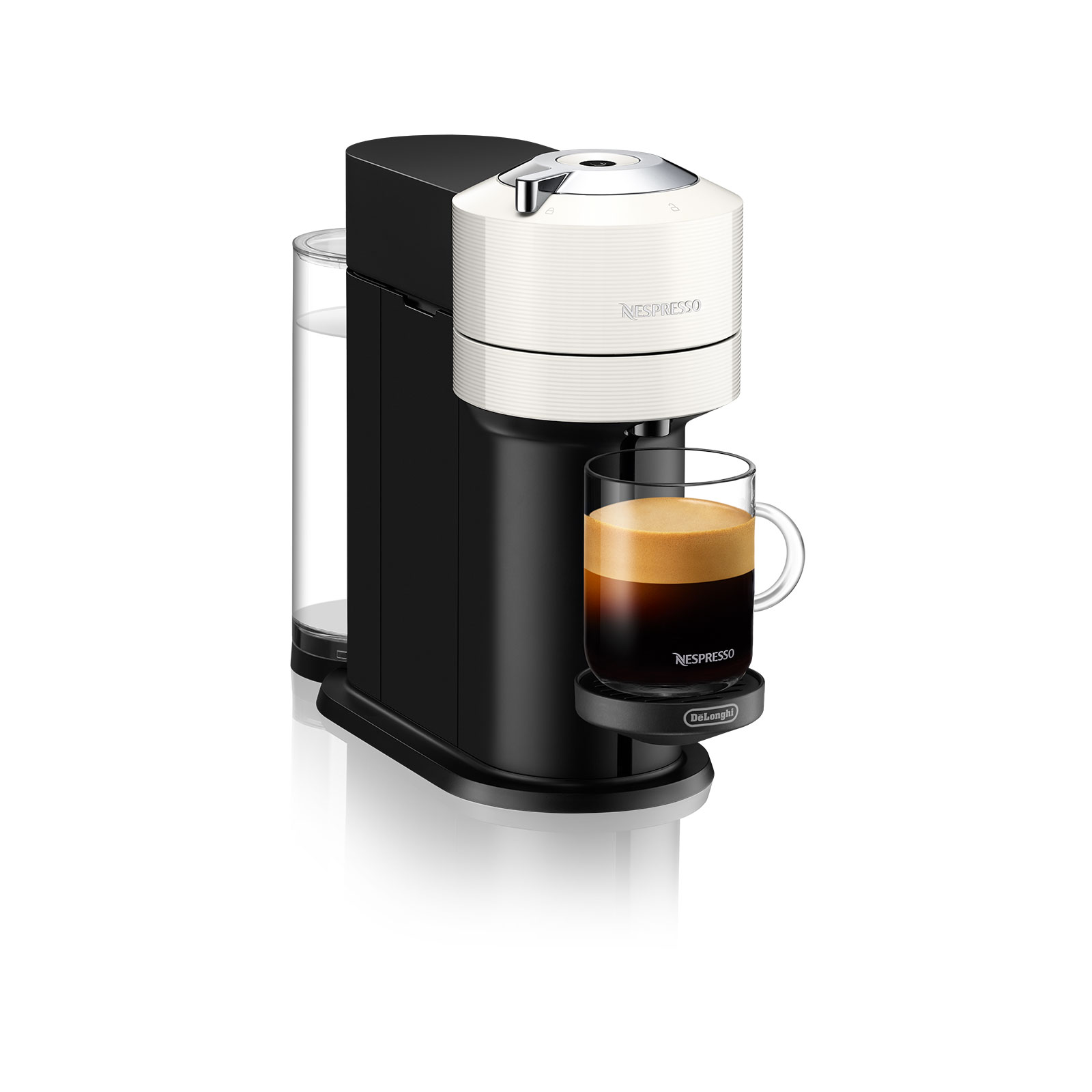 De'Longhi Nespresso-Kapselmaschine Vertuo Next ENV 120.W + Zugabe Aeroccino Milchaufschäumer