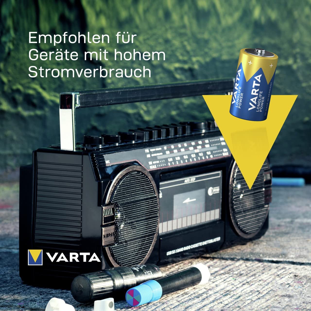 VARTA Batterien D Mono, 4 Stück, Longlife Power, Alkaline, 1,5V