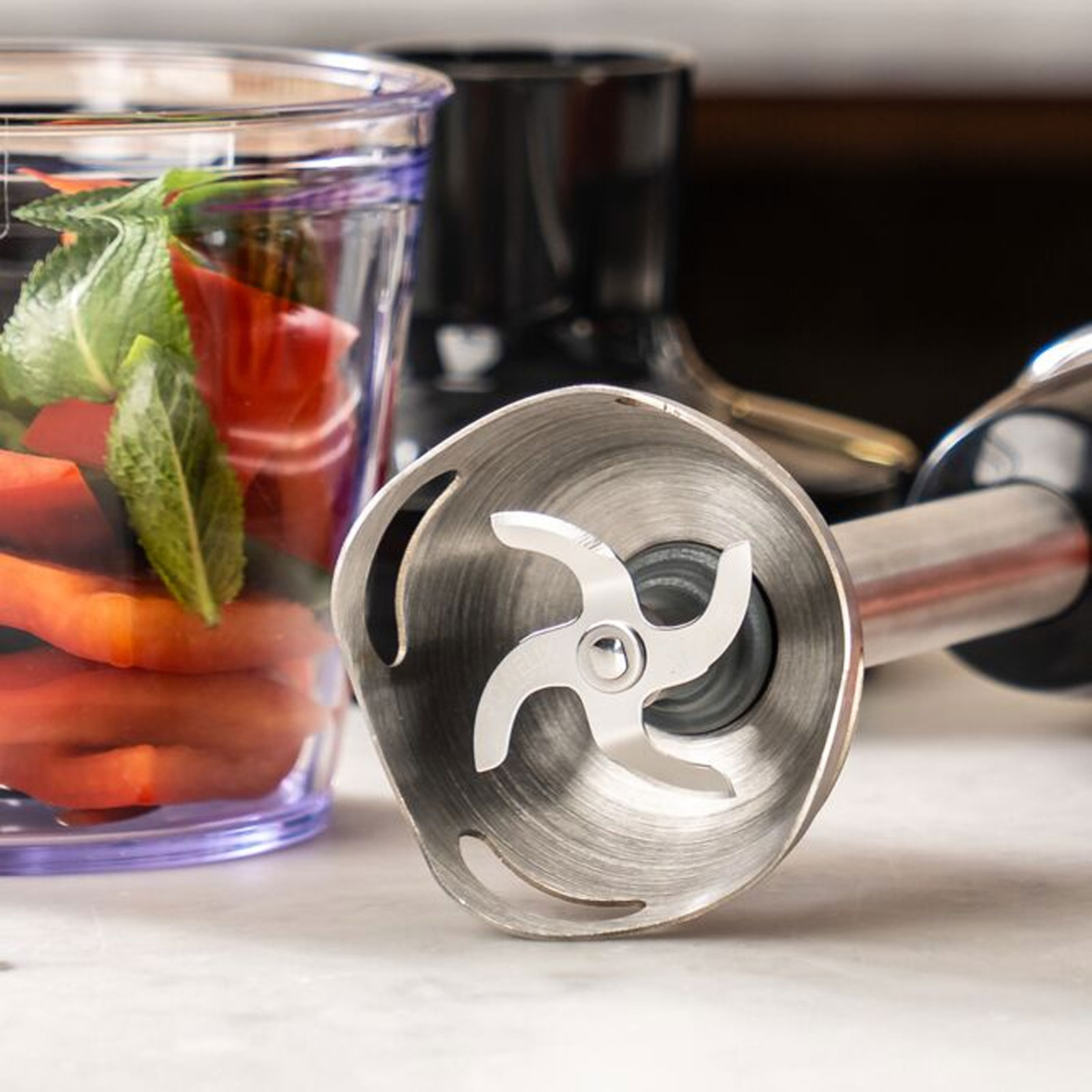 Tefal HB65JD Jamie Oliver Stabmixer Zerkleinerer Set Edelstahl