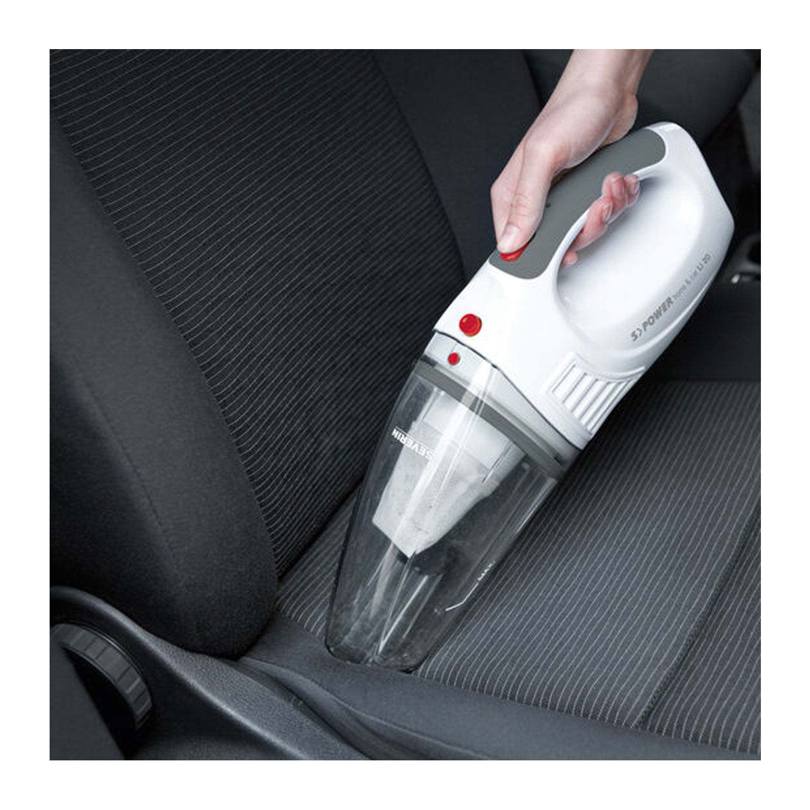 Severin HV 7144 S'Power home & car Li20 Akku-Handstaubsauger schneeweiß - granatrot