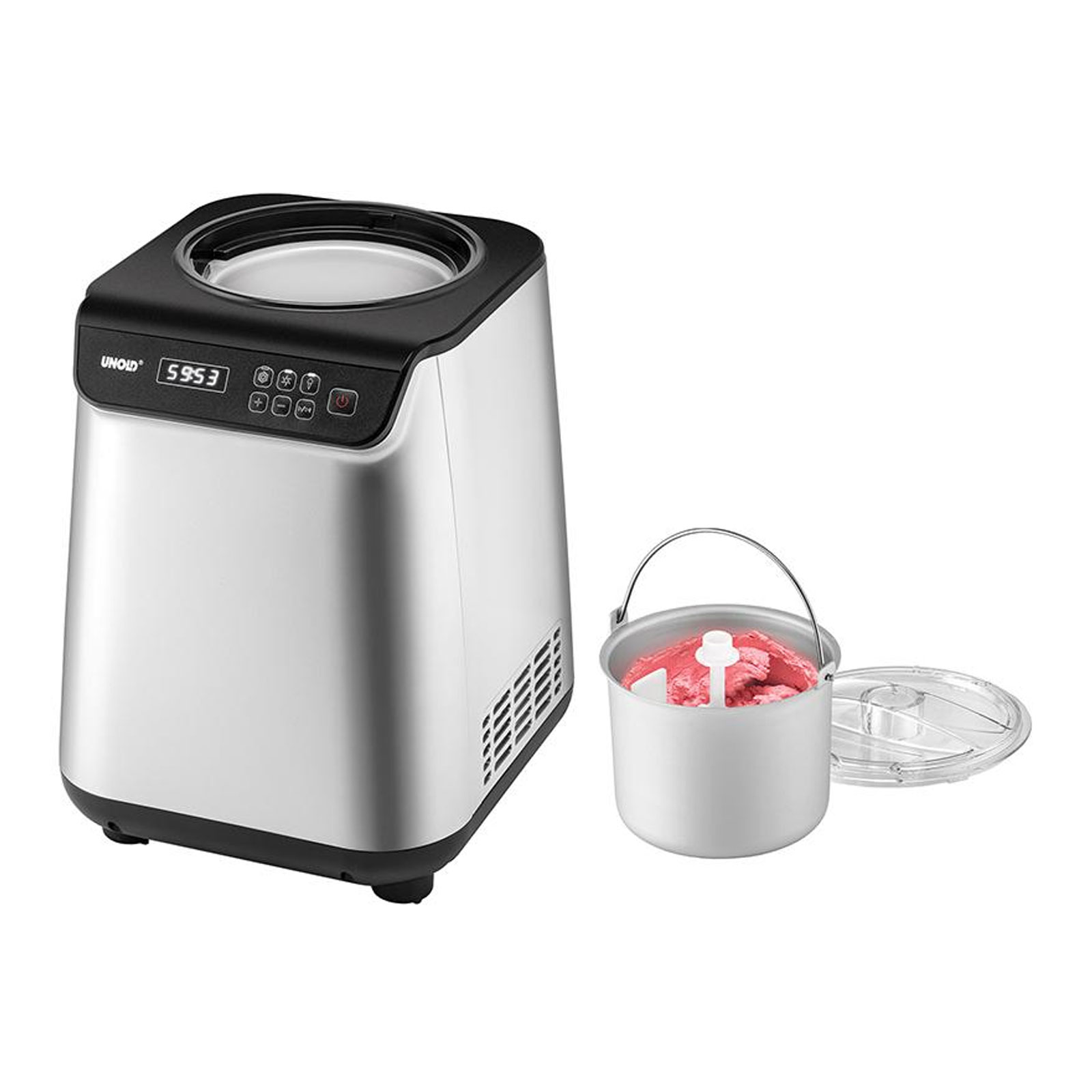Unold 48825 Uno Eismaschine silber / schwarz