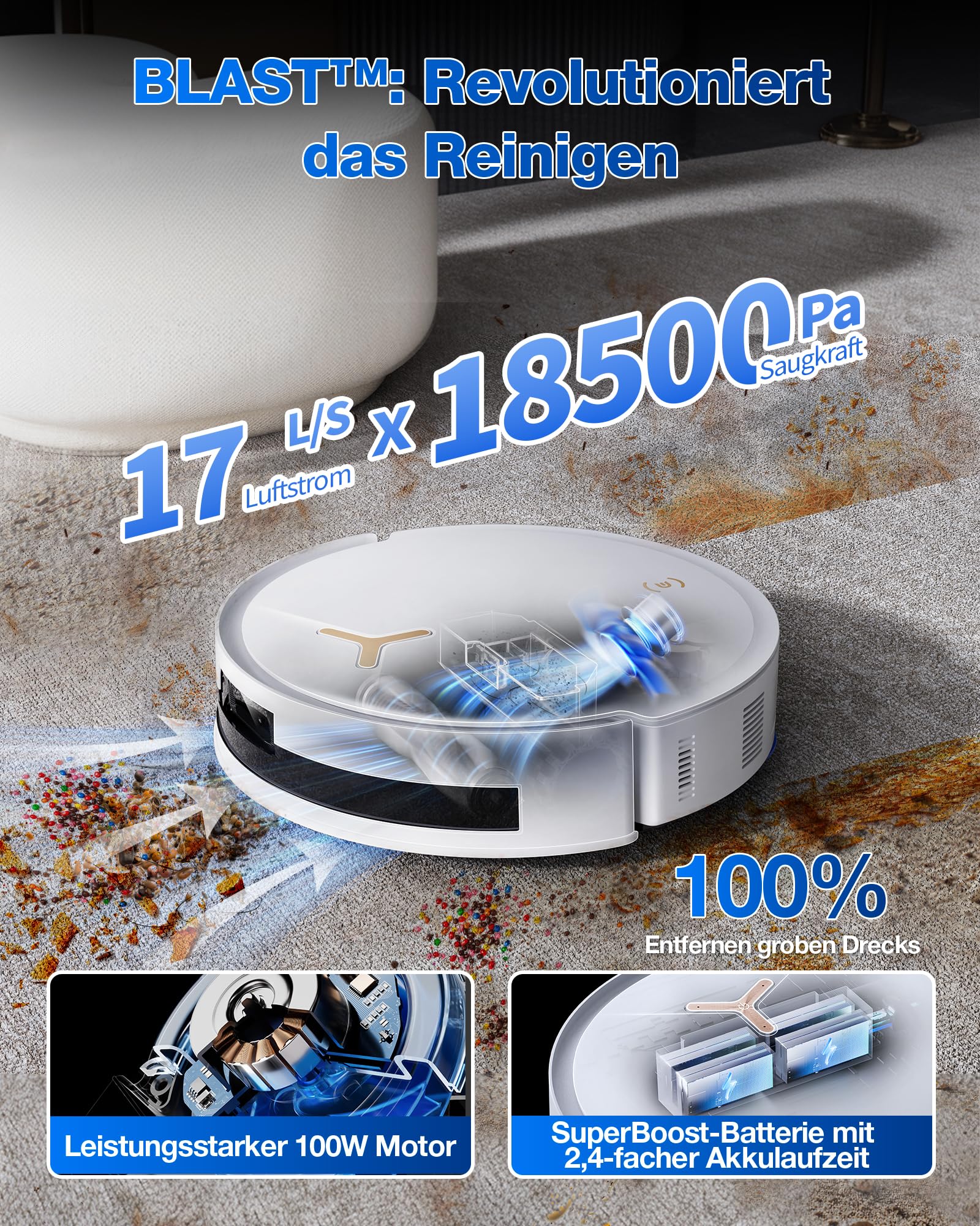 Ecovacs Deebot T50 Max Pro Omni Weiß