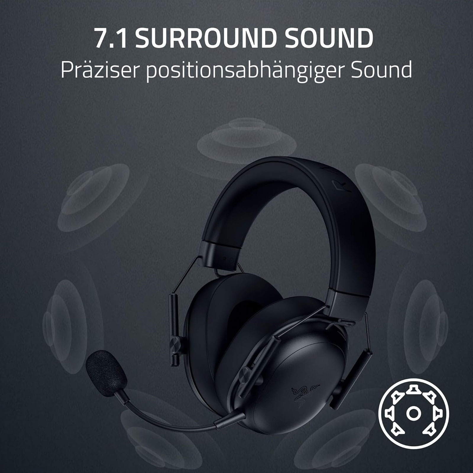 RAZER BlackShark V3 X Hyperspeed - Black Gaming-Headset RAZER BlackShark V3 X Hyperspeed - Black Gaming-Headset