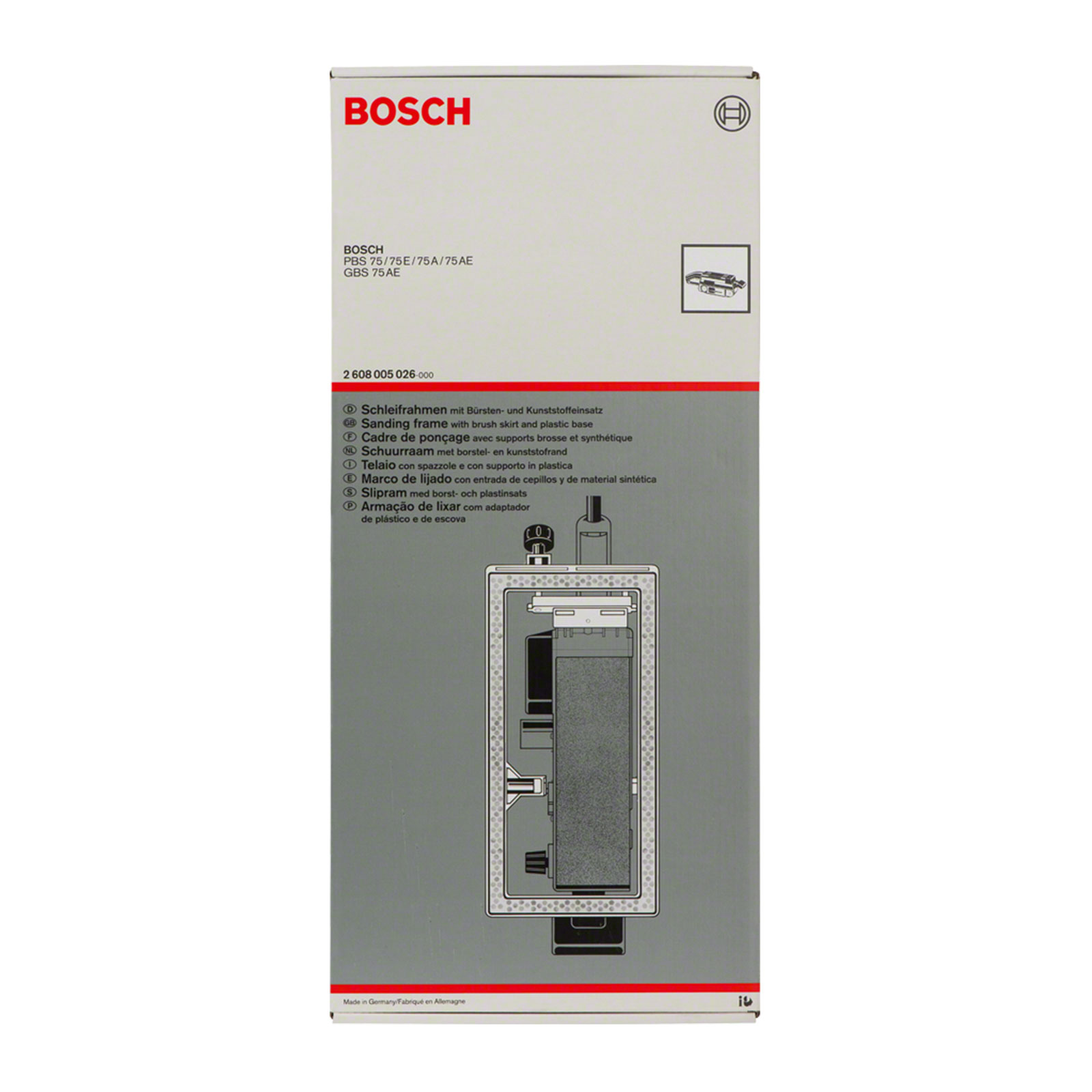Bosch Professional Schleifr.Buersteneins.f.PBS+GBS 75 Systemzubehoer fuer Schleifen-Polieren