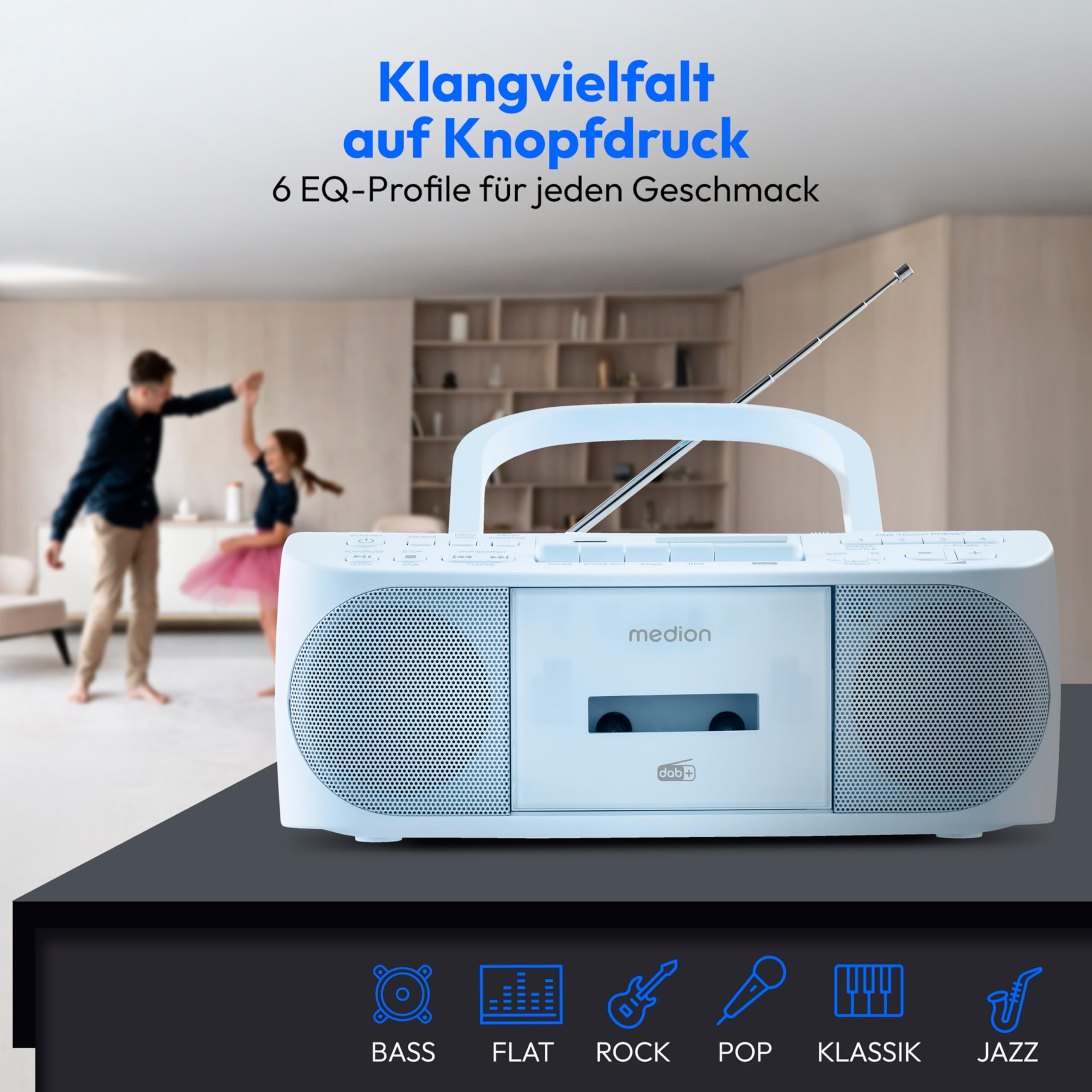 MEDION DRX-1 Plus Boombox tragbares DAB+ UKW Radio