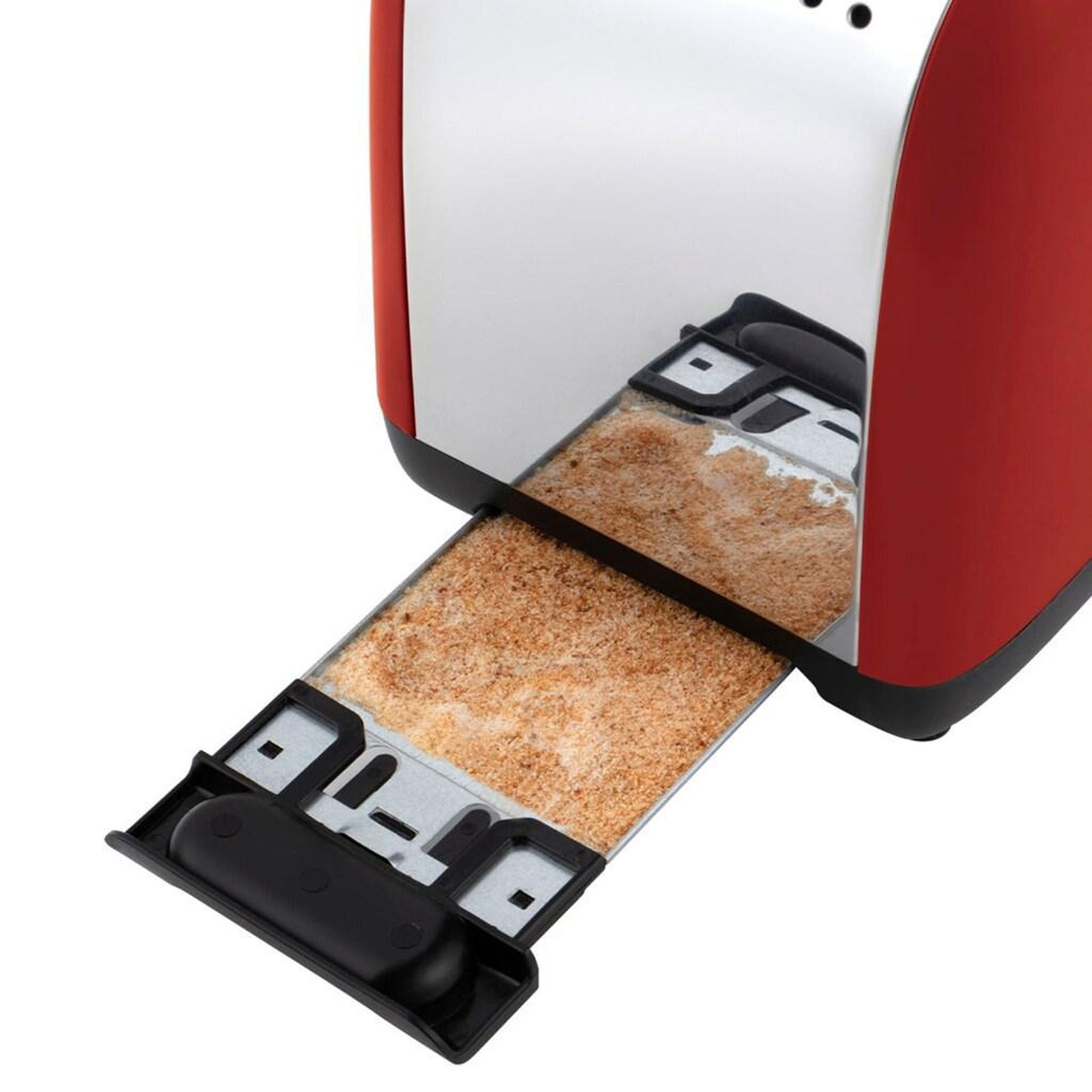 Russell Hobbs 26554-56 Colours Plus rot Toaster (2 Scheiben, 1600 W, Edelstahl und Kunststoff, Rot, Brötchenaufsatz, Auftaufunktion, Aufwärmfunktion)