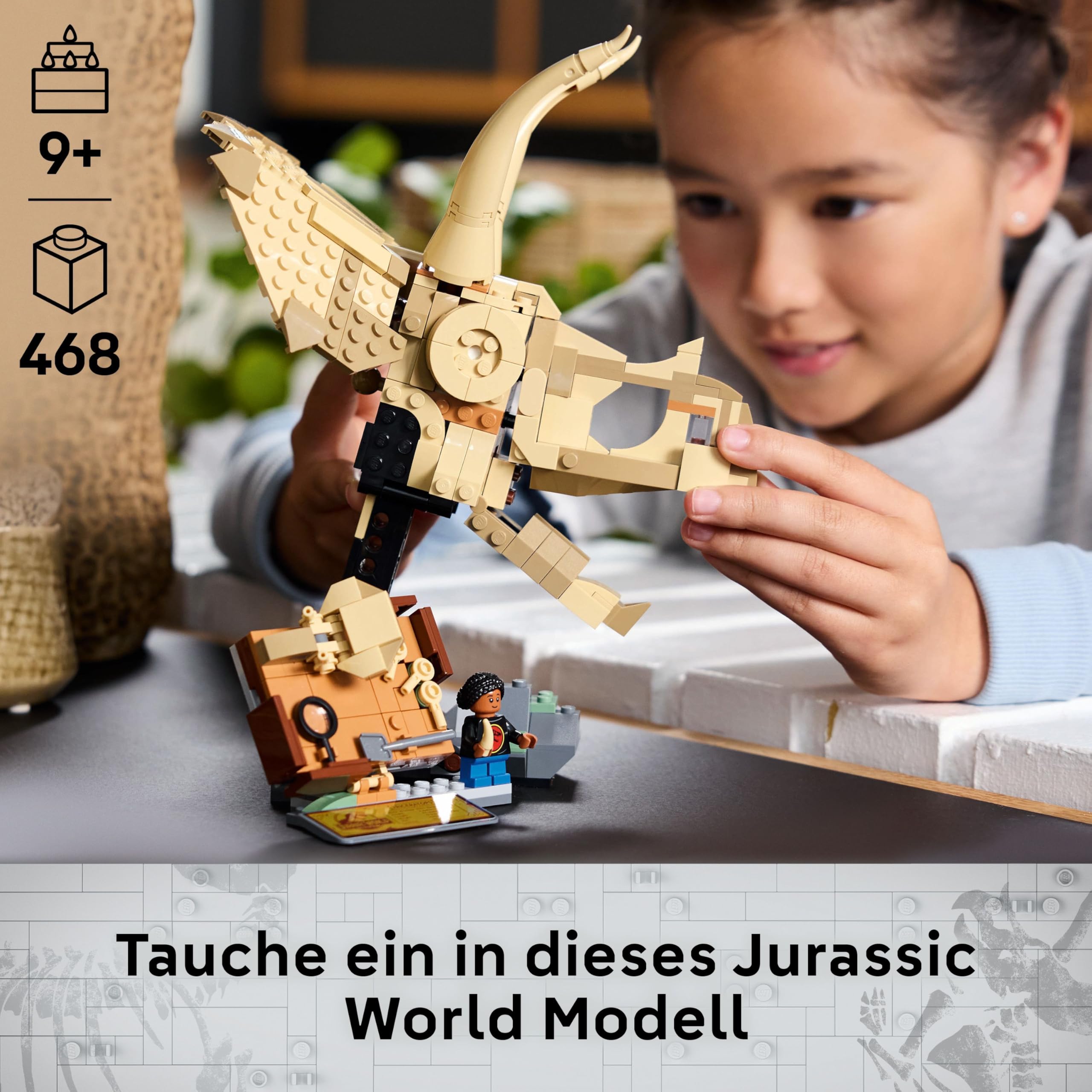 LEGO Jurassic World Dinosaurier-Fossilien: Triceratops-Schädel Modell 76969
