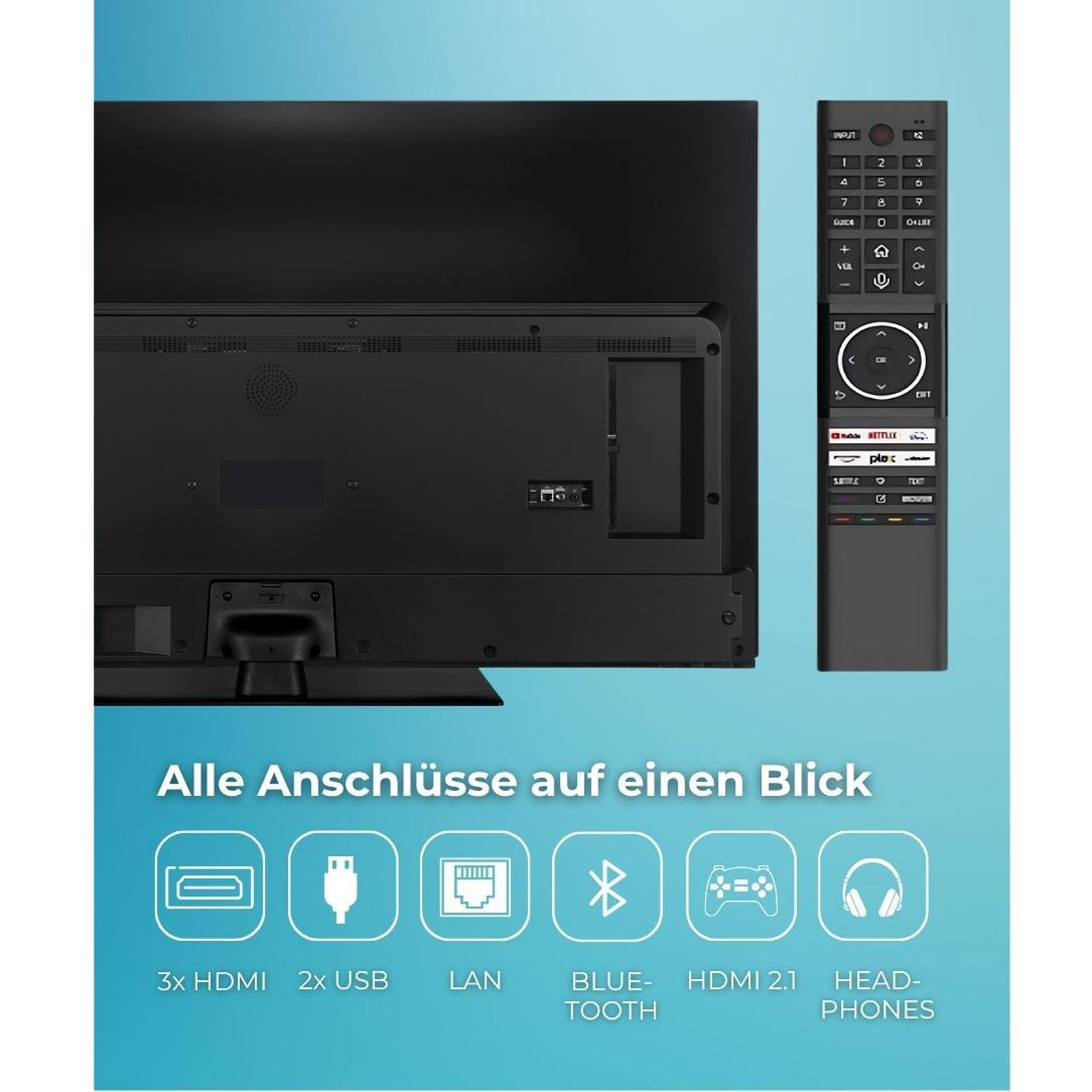 TOSHIBA 50UV6F68DA LED TV (50 Zoll (126 cm), 4K UHD, HDR, Smart TV, Sprachsteuerung (Alexa), Dolby Atmos, VIDAA)