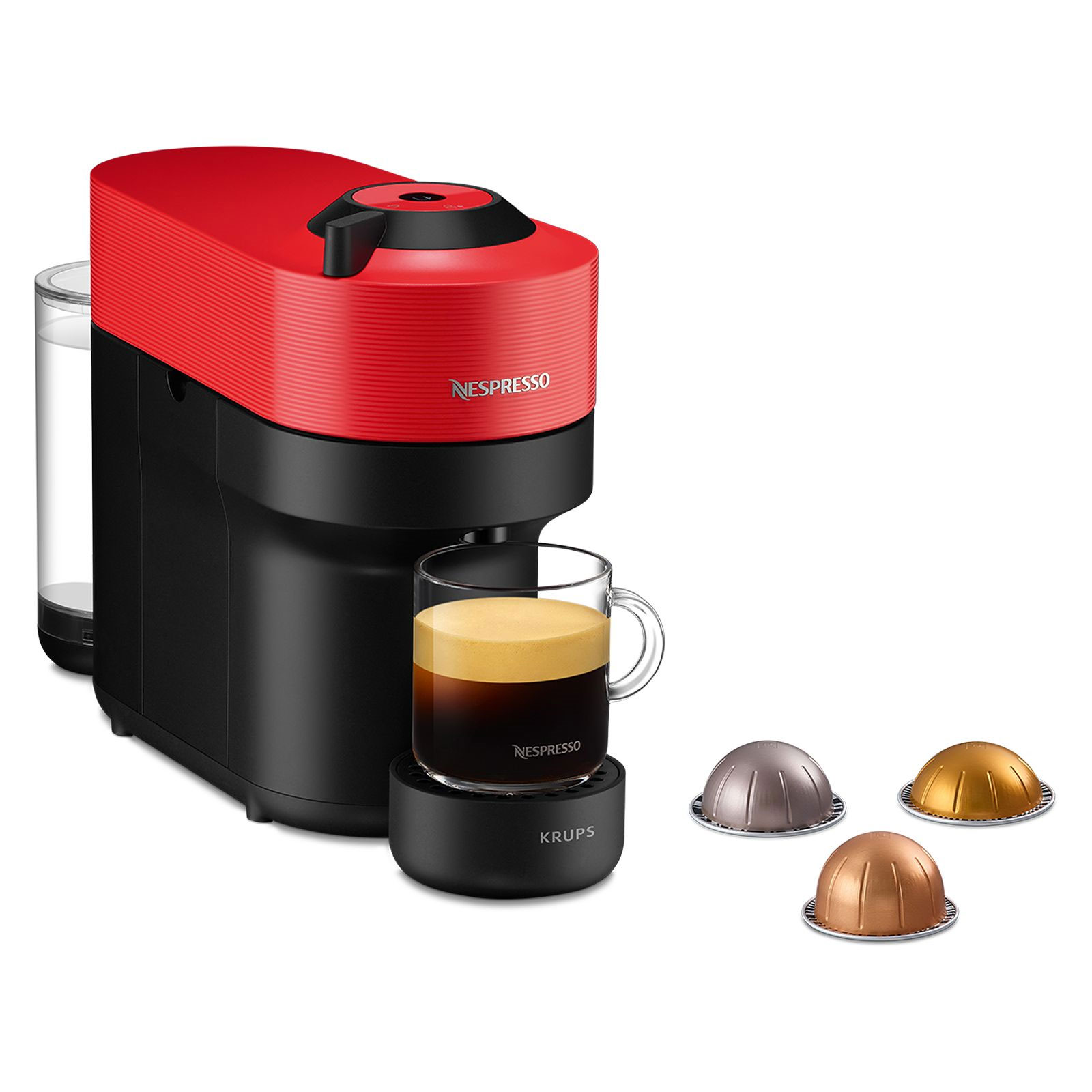 Krups XN9205.22 Vertuo Pop Red Aeroccino 3 Milchaufschäumer