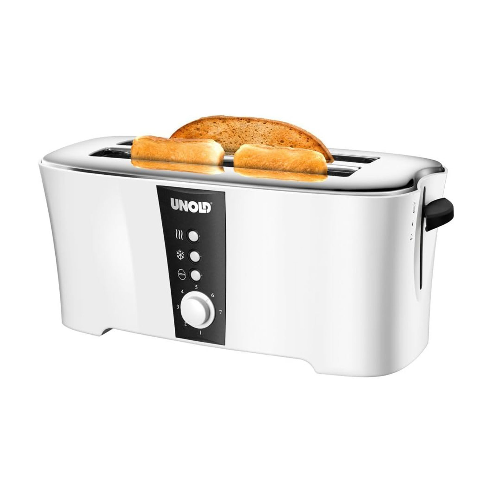 UNOLD 38020 Design Dual 4-Scheiben-Doppel-Langschlitz-Toaster