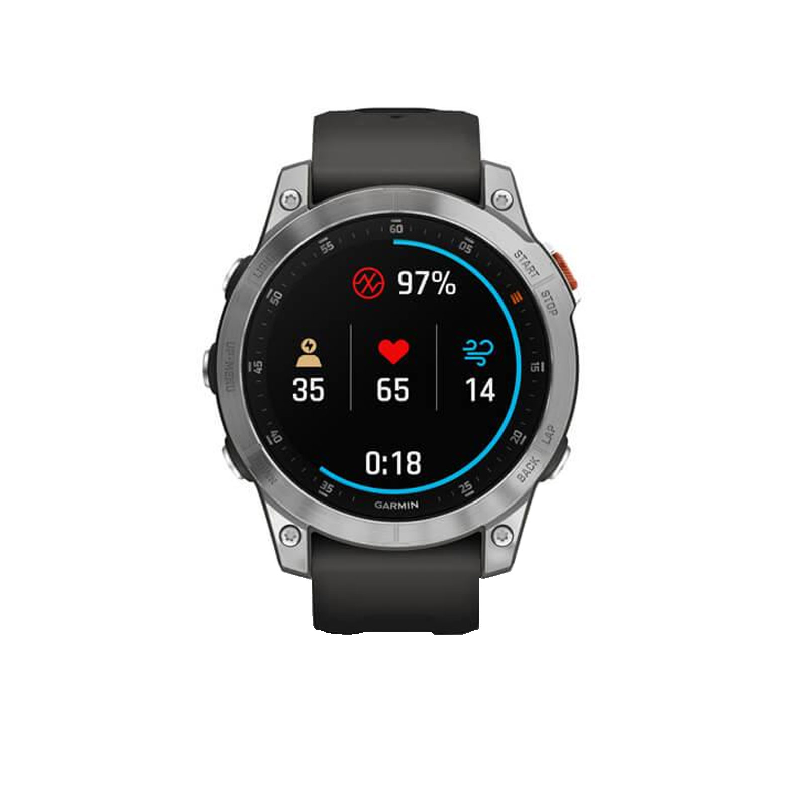 Garmin epix (Gen 2) Schiefergrau/Silber, 47mm, mit QuickFit-Silikon-Armband 22 mm Smartwatch