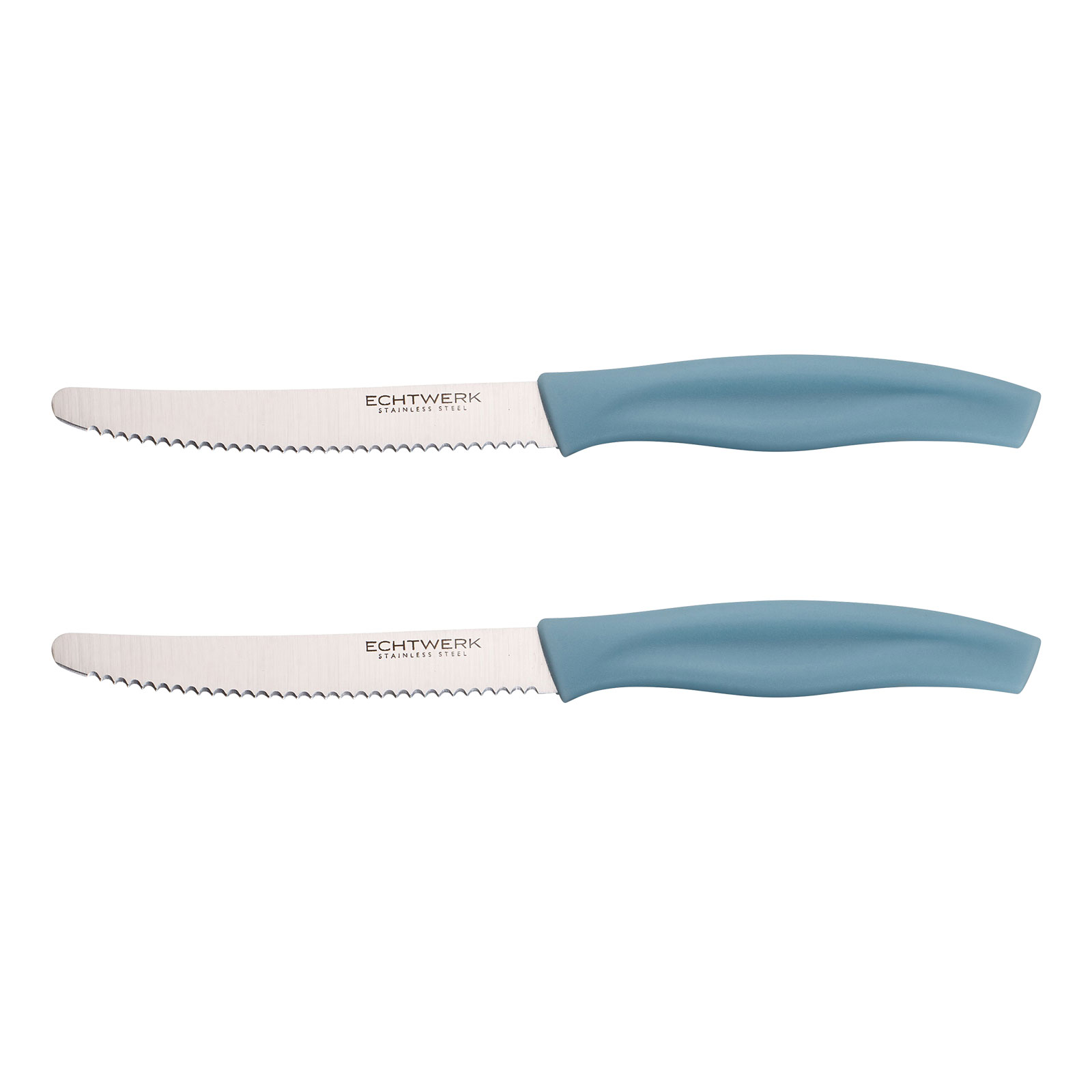 Echtwerk Brötchenmesser/ Frühstücksmesser 2 Stk.  Edelstahl Wellenschliff
