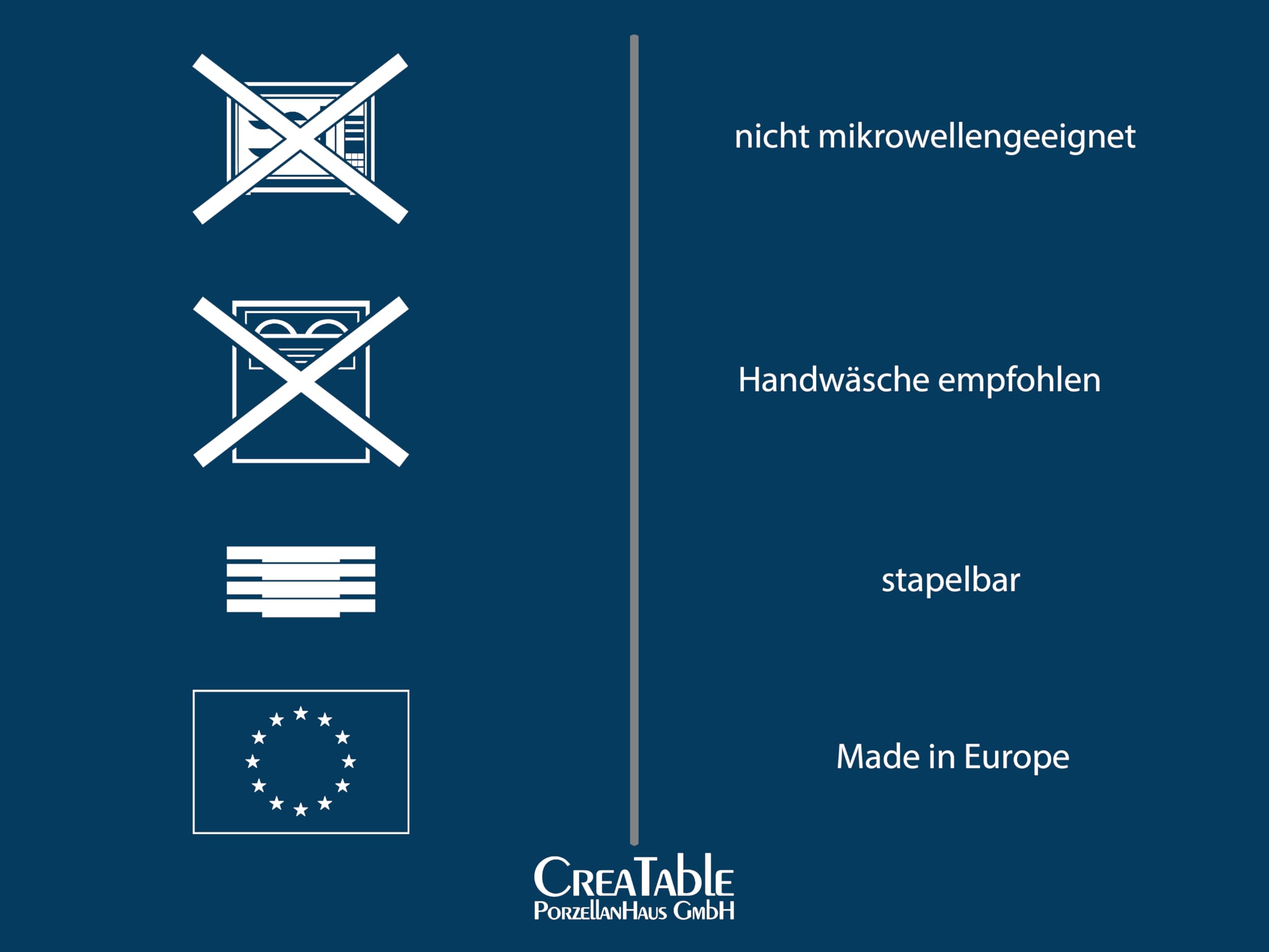 CreaTable, 20751, Serie Allegra Goldband, 18-teiliges Geschirrset für 6 Personen