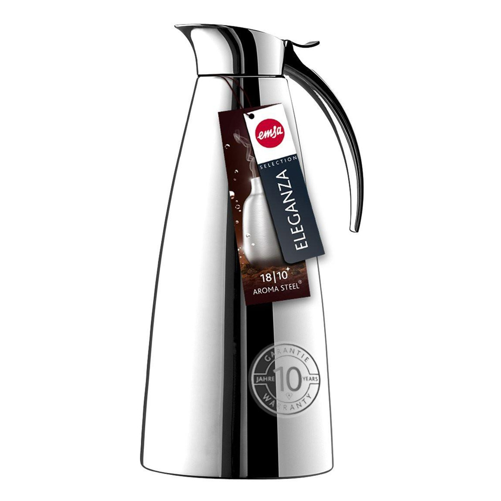 EMSA 502489 ELEGANZA Isolierkanne 1,0 L Edelstahl