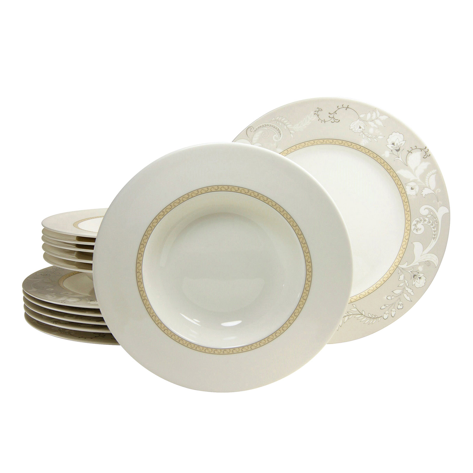 CreaTable, 16664, Serie PALACIO 2, Geschirrset Tafelservice 12 teilig