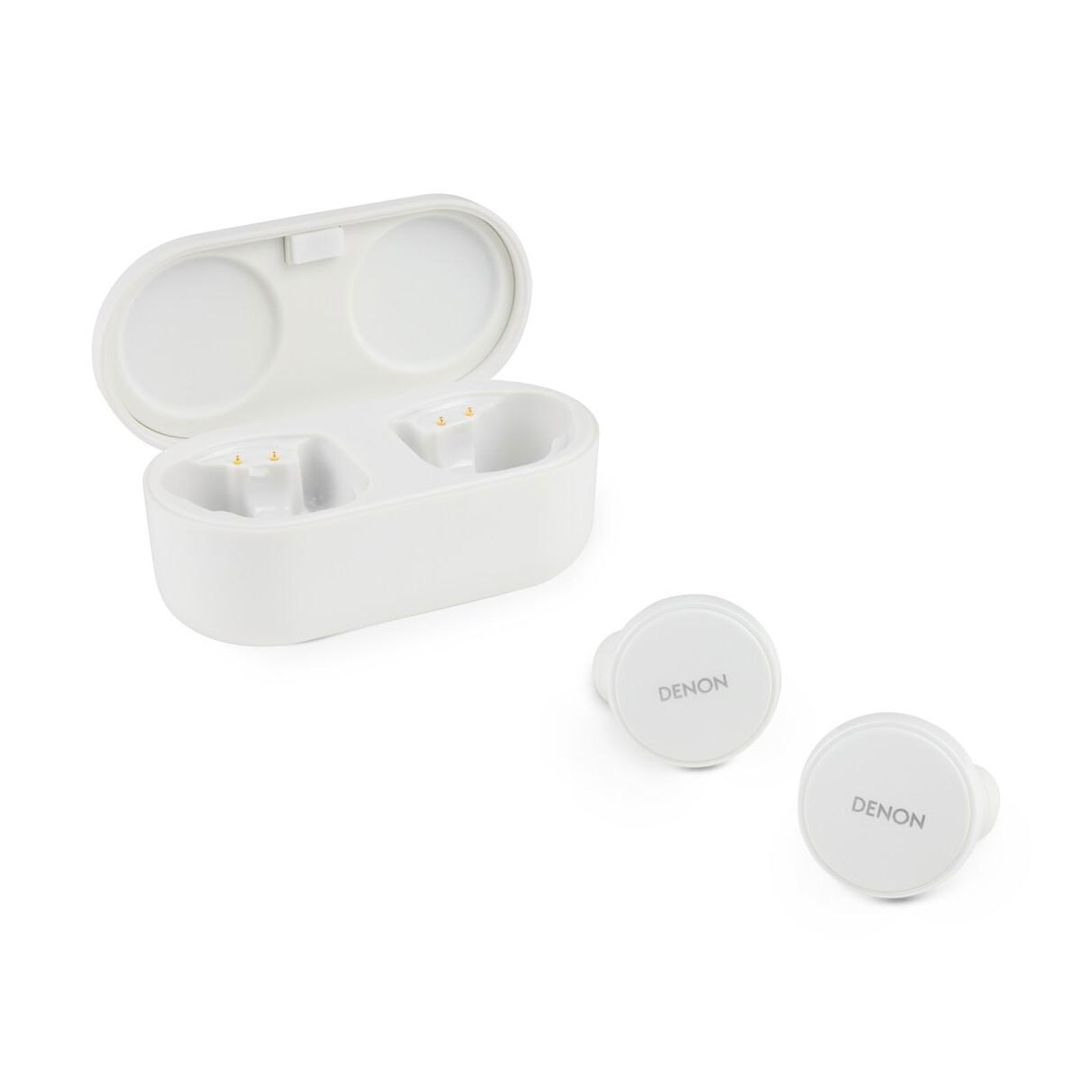 DENON PerL Pro white In-Ear Kopfhörer (Noise Cancelling, Adaptive Acoustic Technology (AAT), Bluetooth 5.3, Touch Control, IPX4)