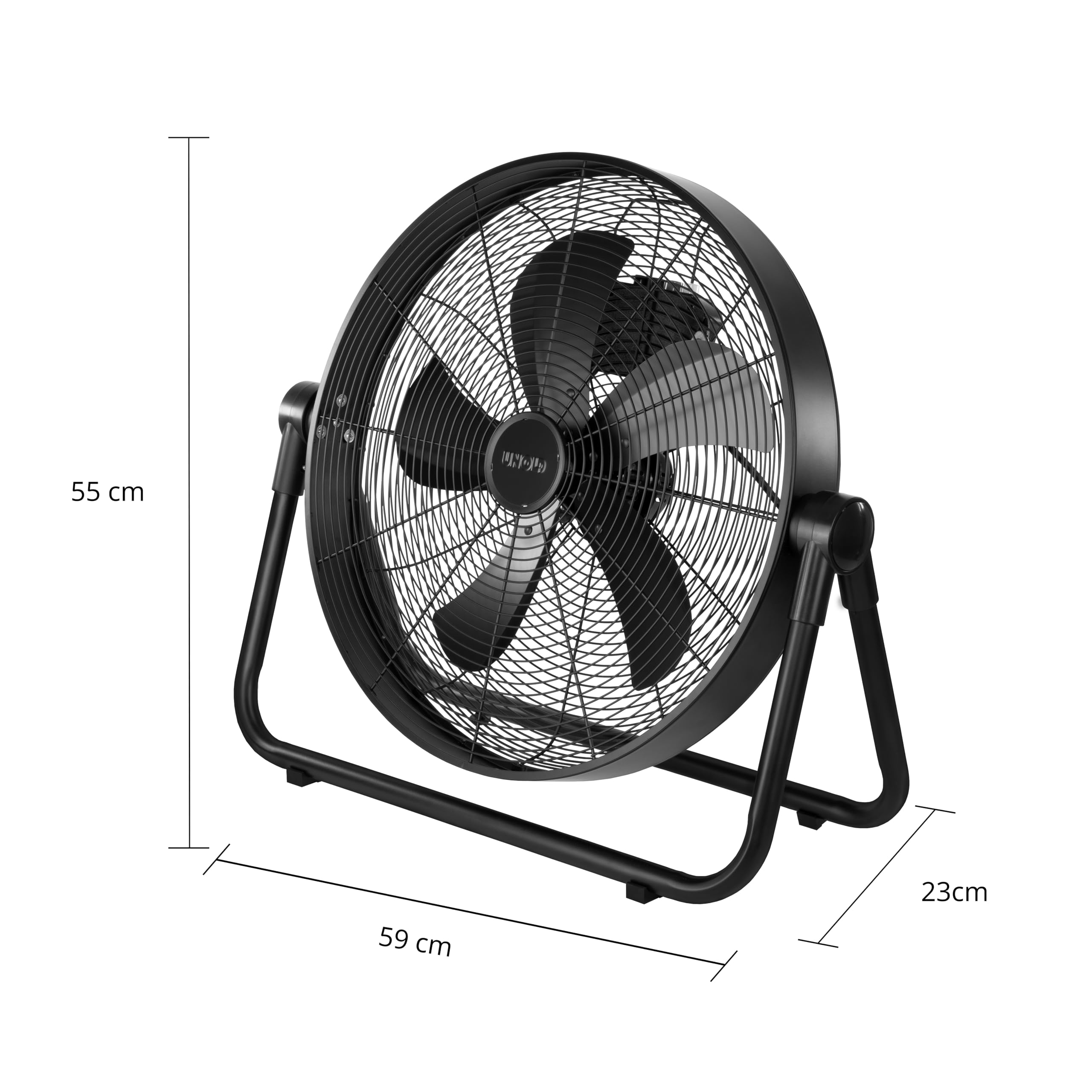 Unold Windmaschine Black Steel 86735 – 3-stufig, Metall-Standfuß
