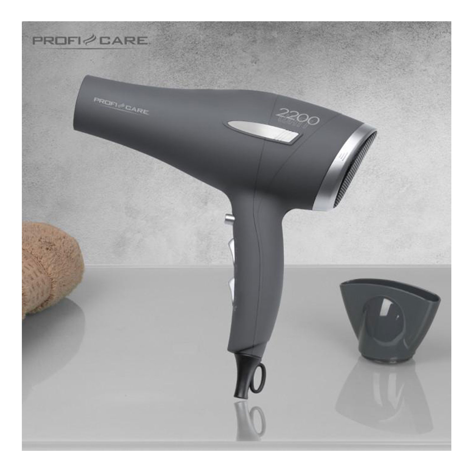 PROFI CARE Haartrockner PC-HT 3045 Anthrazit/Silber PROFI CARE Haartrockner PC-HT 3045 Anthrazit/Silber