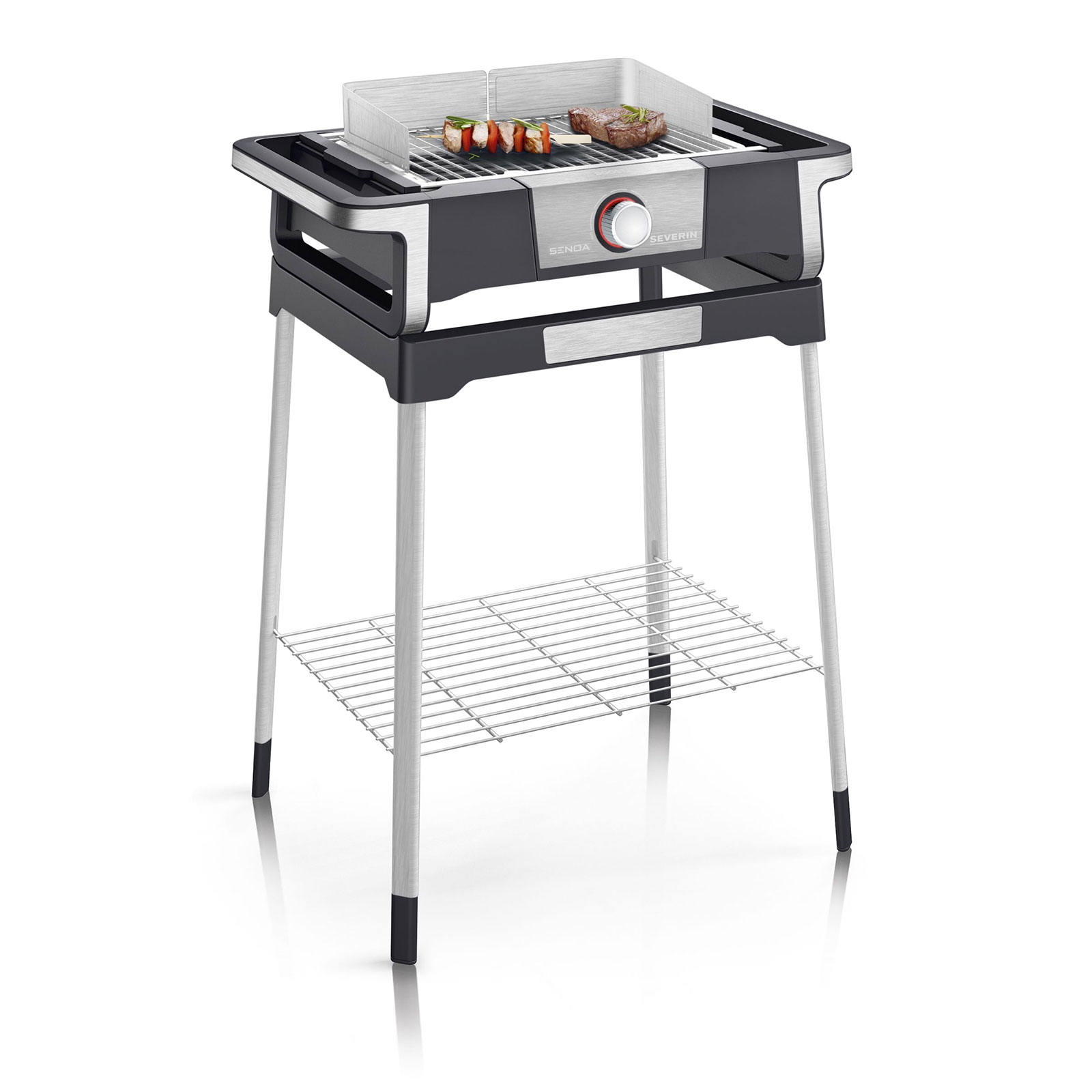 Severin PG 8117 Senoa Boost S Standgrill schwarz / silber