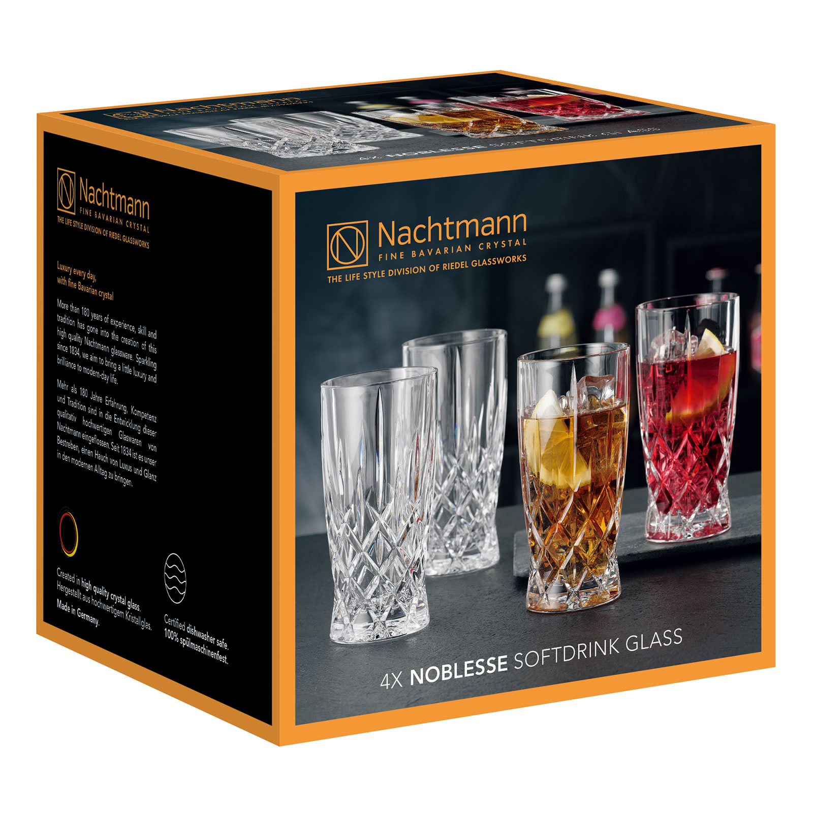 Nachtmann Noblesse Softdrink Glas, Bierglas, 4er Set