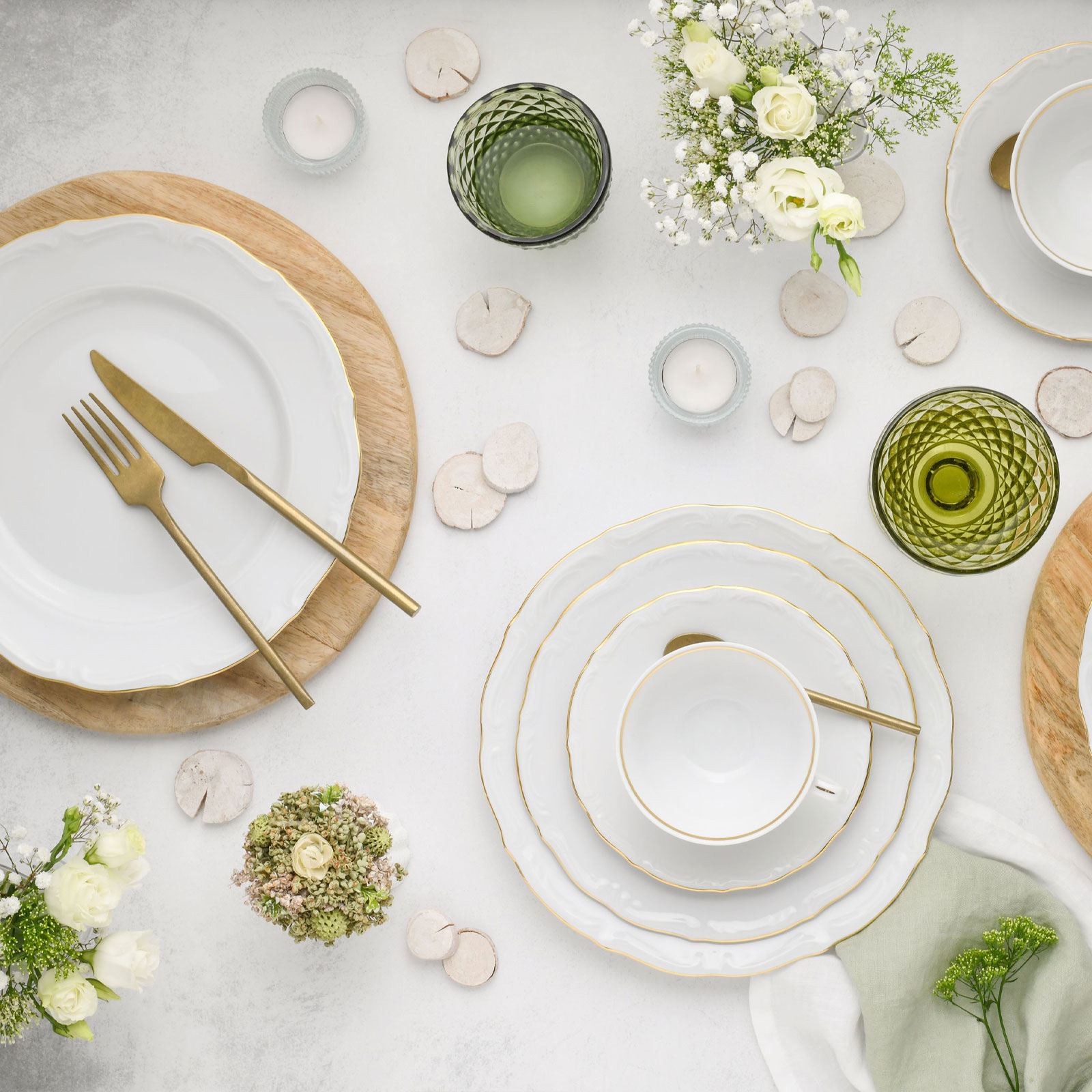 CreaTable, 24320, Serie Maria Theresia Gold,  Kombiservice, 30-teilig