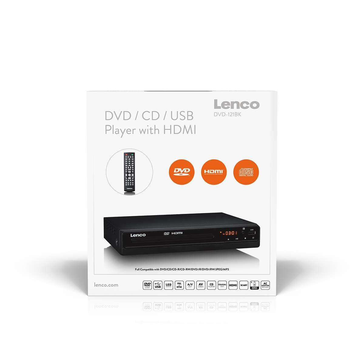 LENCO DVD-121BK DVD-Player (HDMI, SCART)