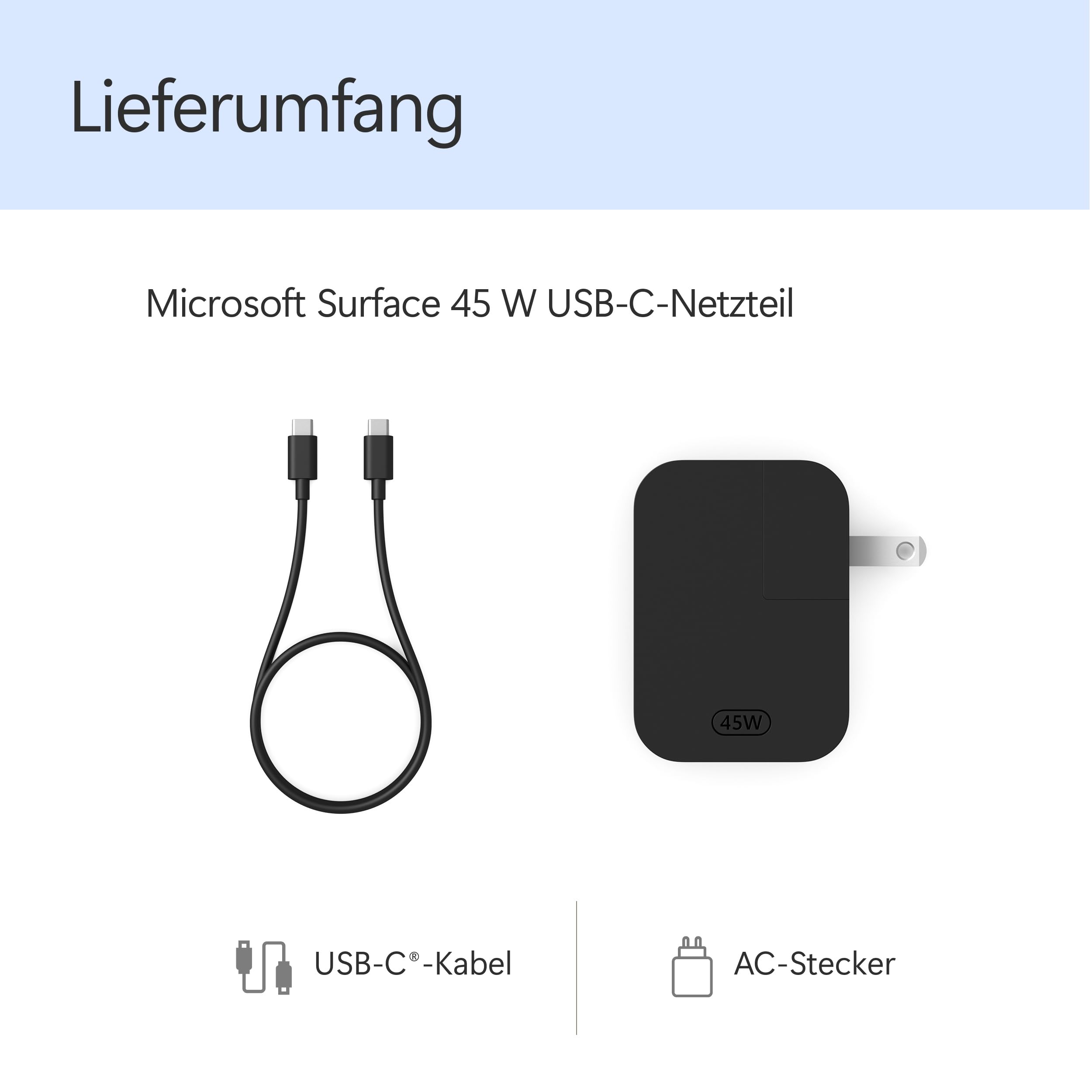 Microsoft Surface 45-Watt USB-C Netzteil