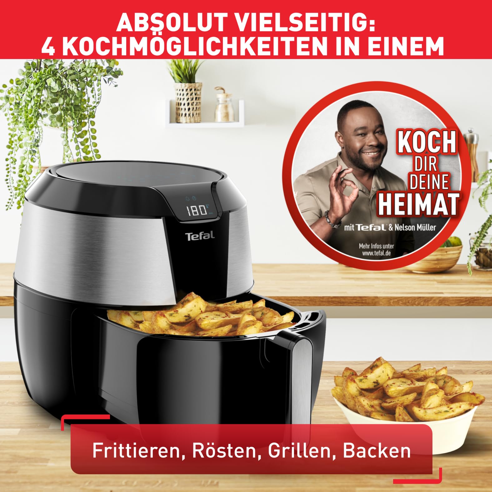 Tefal EY701D15 EASY FRY XXL Heißluftfritteuse Fritteuse 5,6 L Air Fryer