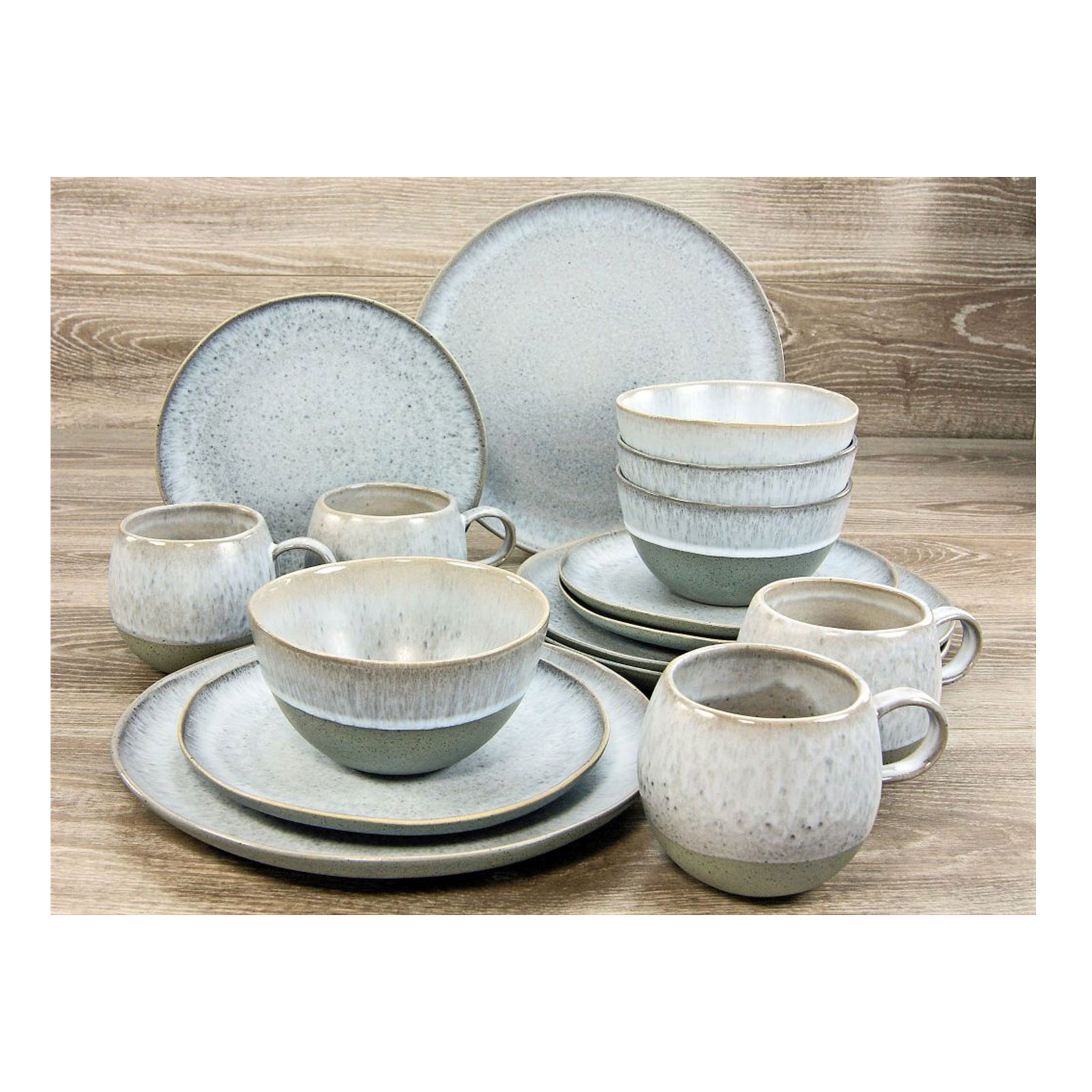 CreaTable, 20760, Serie LOFT STONE, Geschirrset Kombiservice 16 teilig