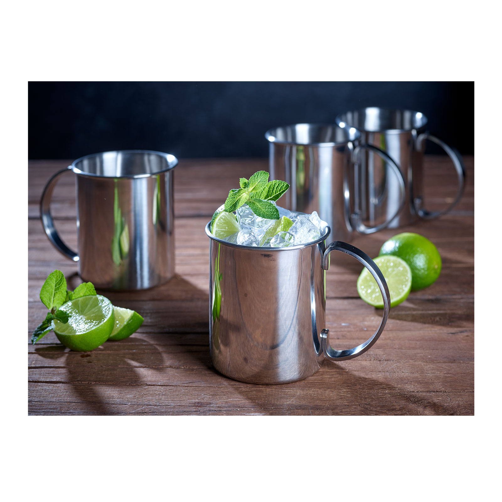 ECHTWERK Moscow Mule Becher Set 2tlg aus Edelstahl, 1000 ml, 