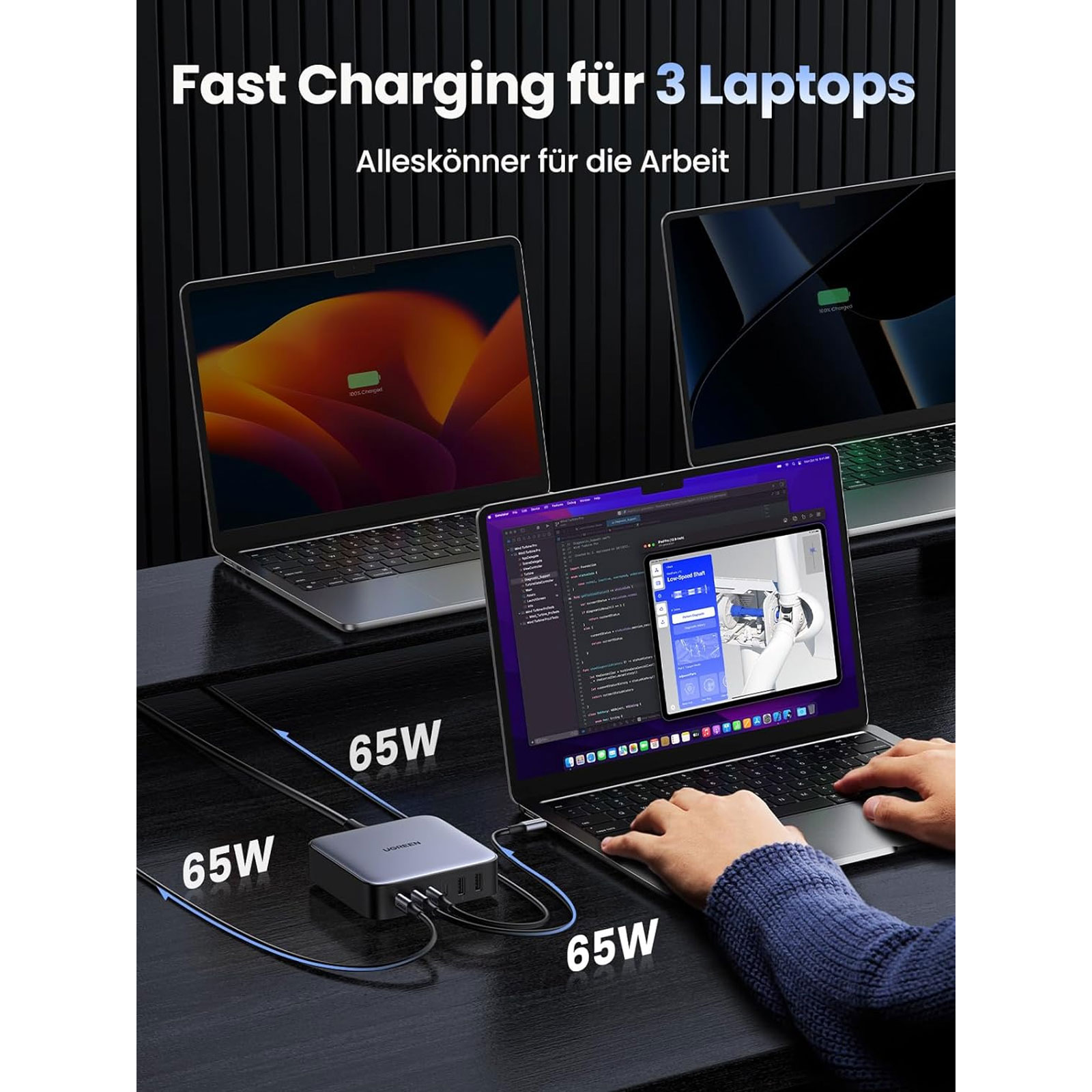 uGreen Ladegeräte UGR CHARGER 200W 2USB-A+4USB-C