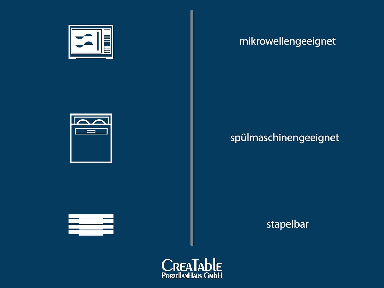 CreaTable, 21848, Serie Luna Socken, 12-teiliges Geschirrset, Brunch Set aus Porzellan,