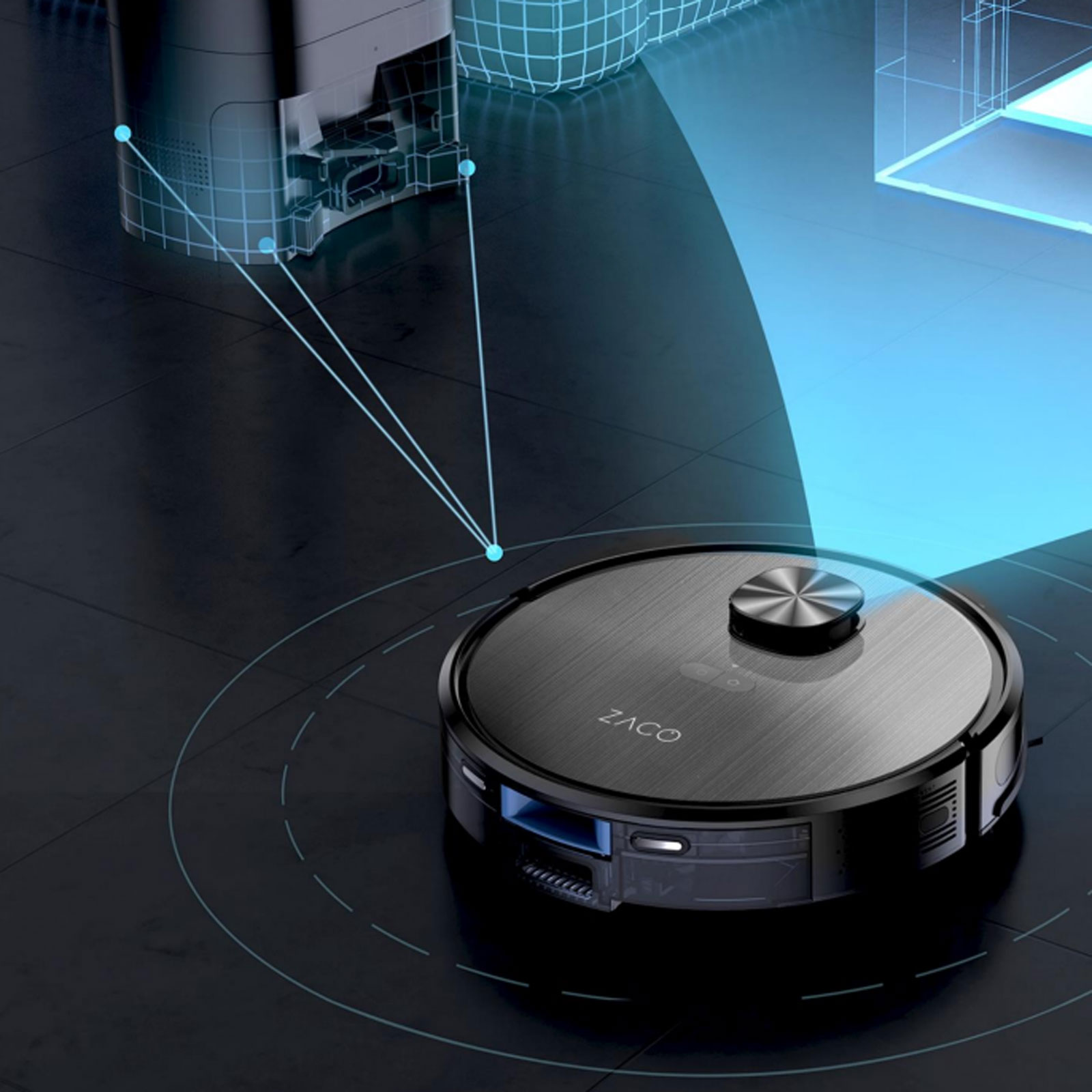 Zaco A10 Pro Saugroboter mit Wischfunktion und Absaugstation Zaco A10 Pro Saugroboter mit Wischfunktion und Absaugstation