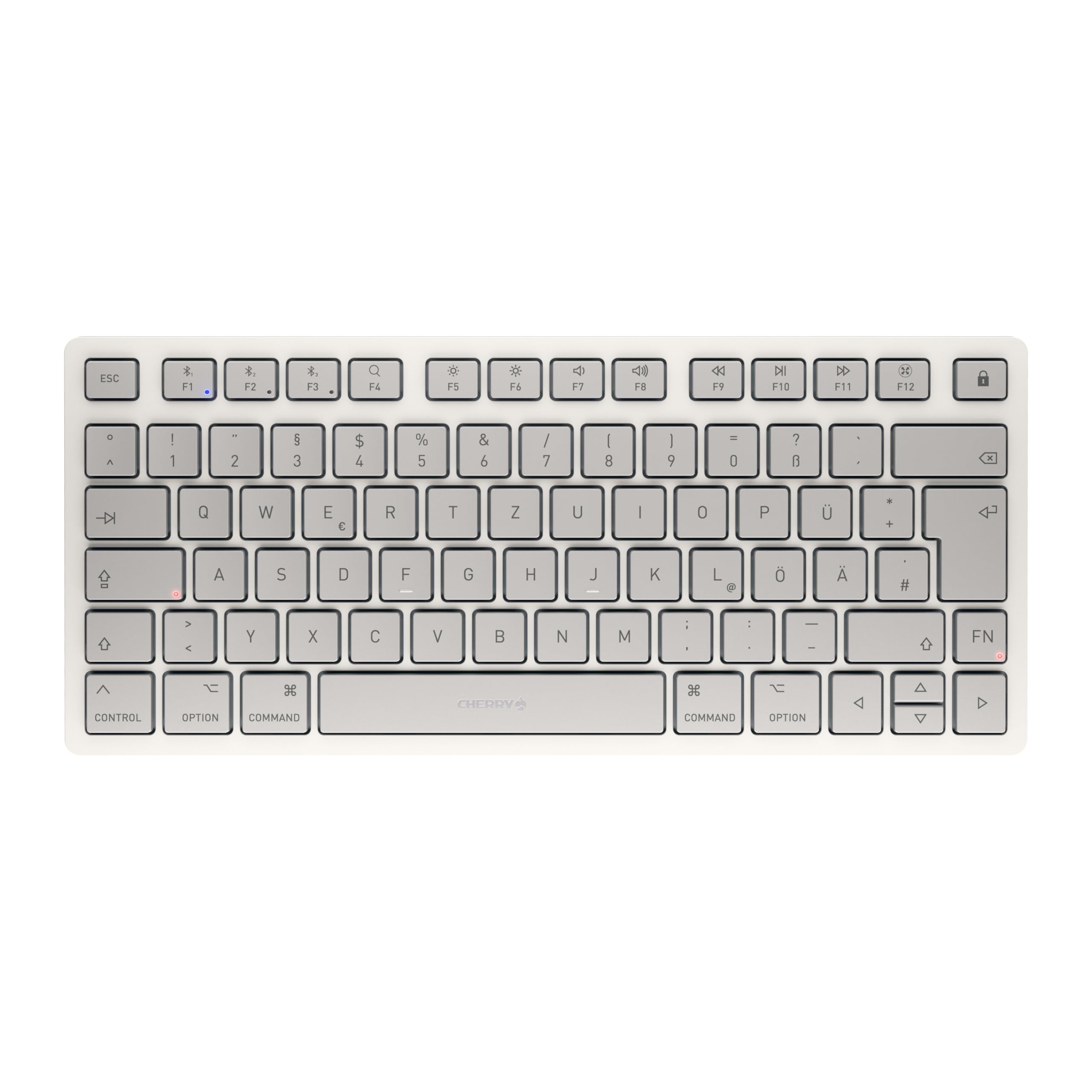 CHERRY KW 7100 Mini BT for MAC, Kompakte Mac-Tastatur mit 3 Bluetooth-Kanälen