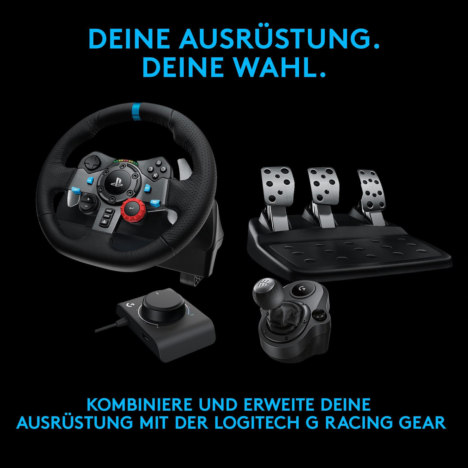 Logitech Bundle G29 Driving Force Racing Wheel + Logitech Astro A10 Playstation Gaming-Headset