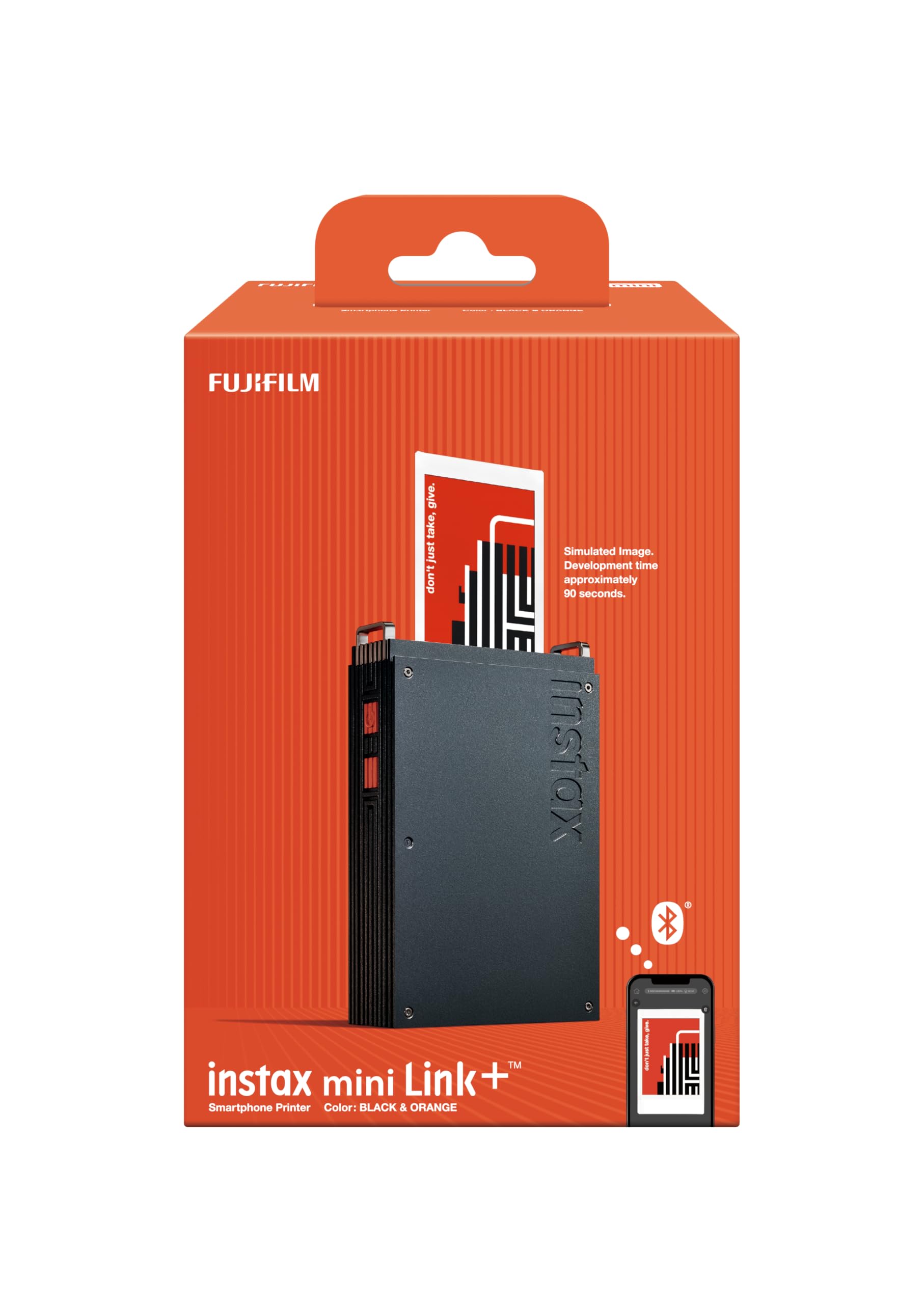FUJIFILM instax mini Link+™ Sofortbild-Printer, Schwarz-Orange