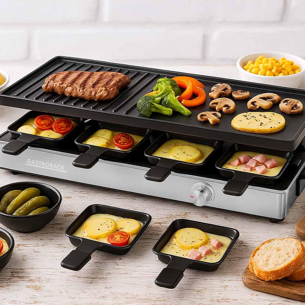 Gastroback Raclette Grill & Pancake Station für 8 Personen