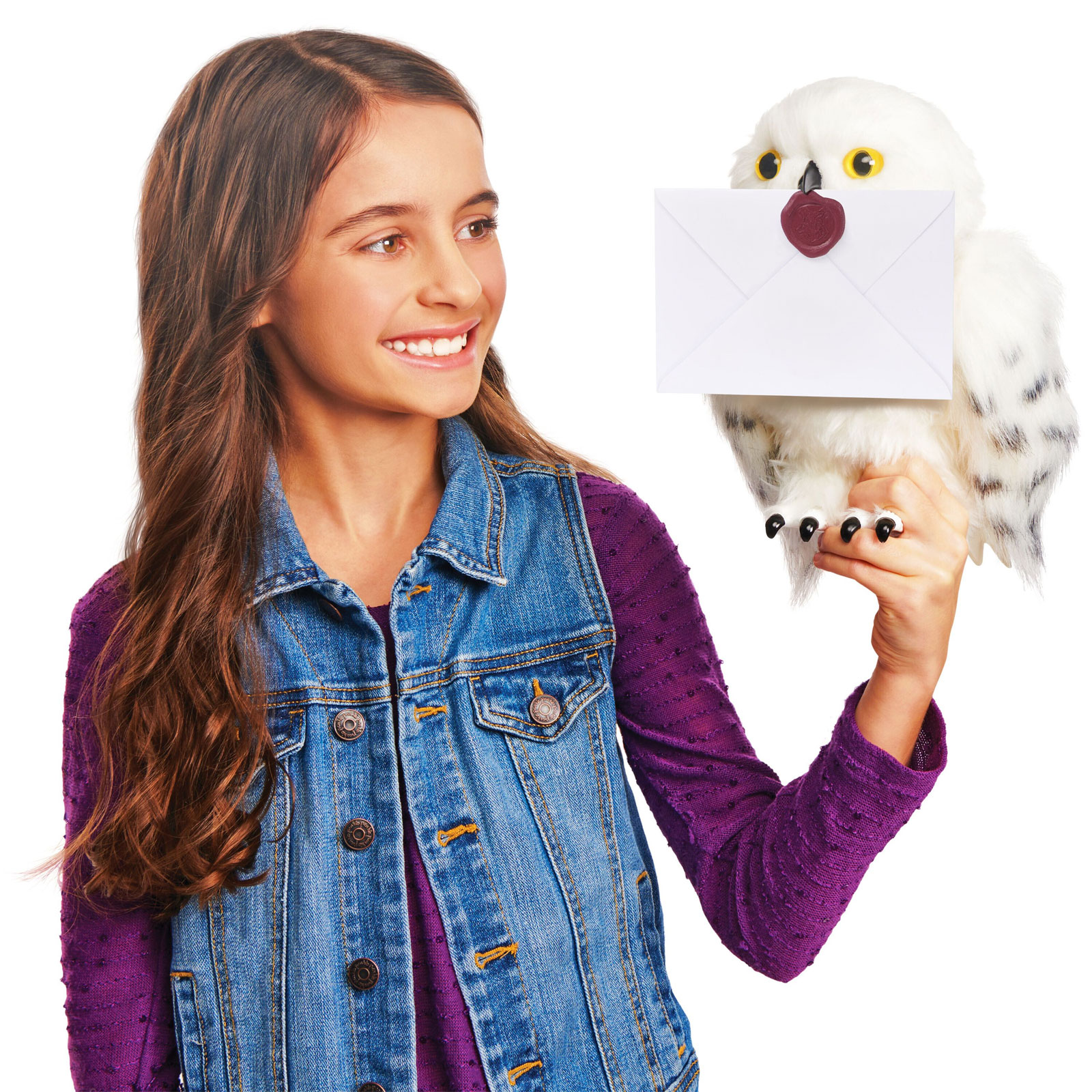Spin Master Wizarding World Harry Potter - Interaktive Plüsch-Eule Hedwig mit über 15 Geräuschen und Bewegungen (Weiß)