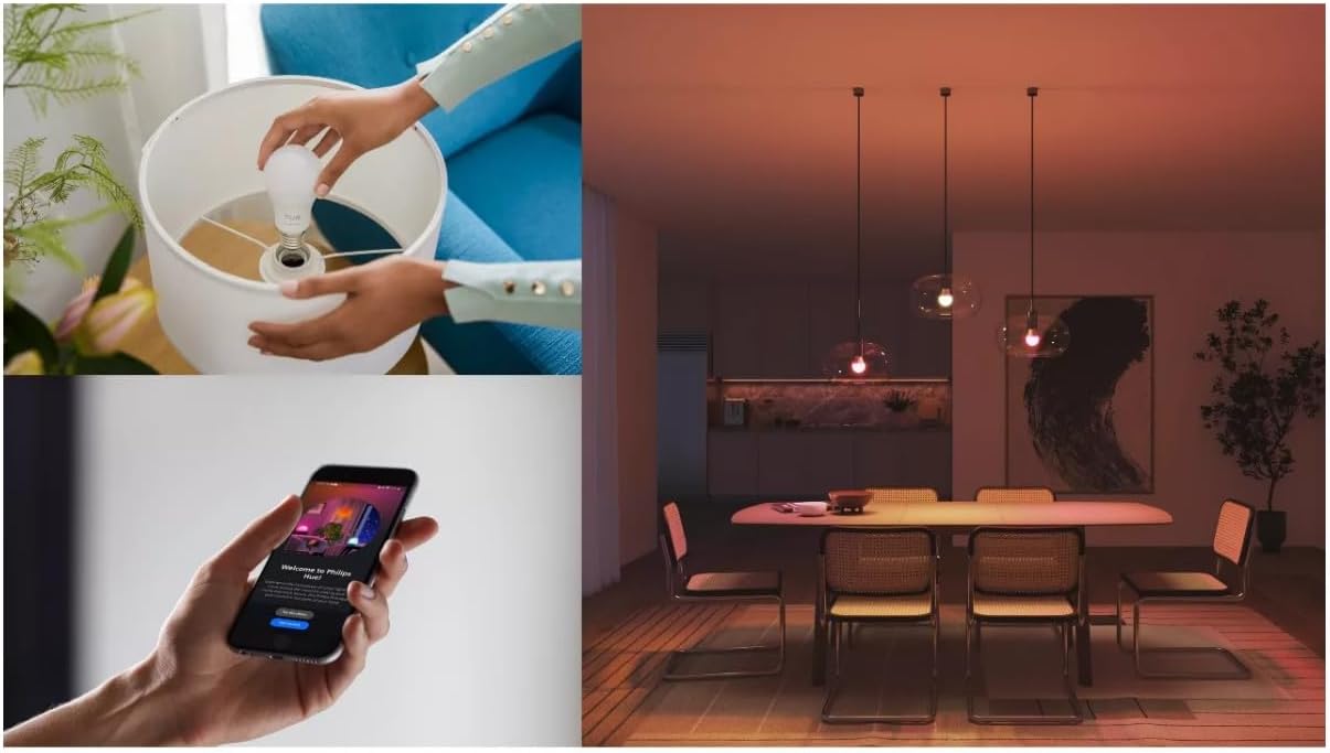 Philips Hue Smart Lighting Starter Kit mit 3 Lampen und Bridge